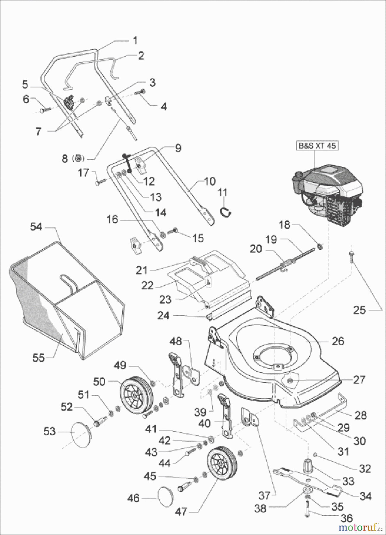  Solo by AL-KO Gartentechnik Benzinrasenmäher 540X ET 082007 Druck 9 540 700 08/2007 [SN: ET 082007 Druck 9 540 700] - 08/2008 [SN: ET 082008 Druck 9 540 701] Seite 1