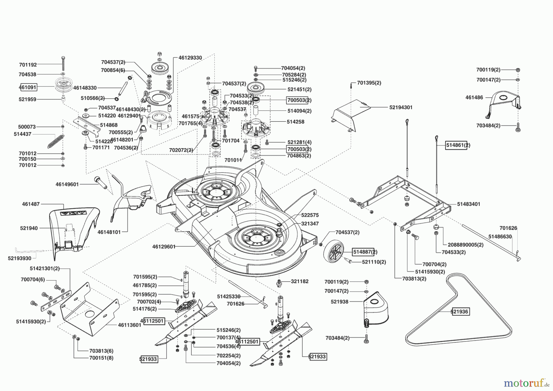Powerline Gartentechnik Rasentraktor T 15-102 HDS BIO-COMBI 10/2007 - 11/2008 Seite 5
