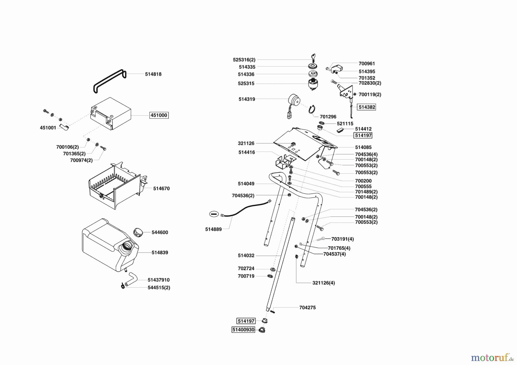 Powerline Gartentechnik Rasentraktor T13-102 SP-H ab 10/2007 Seite 6