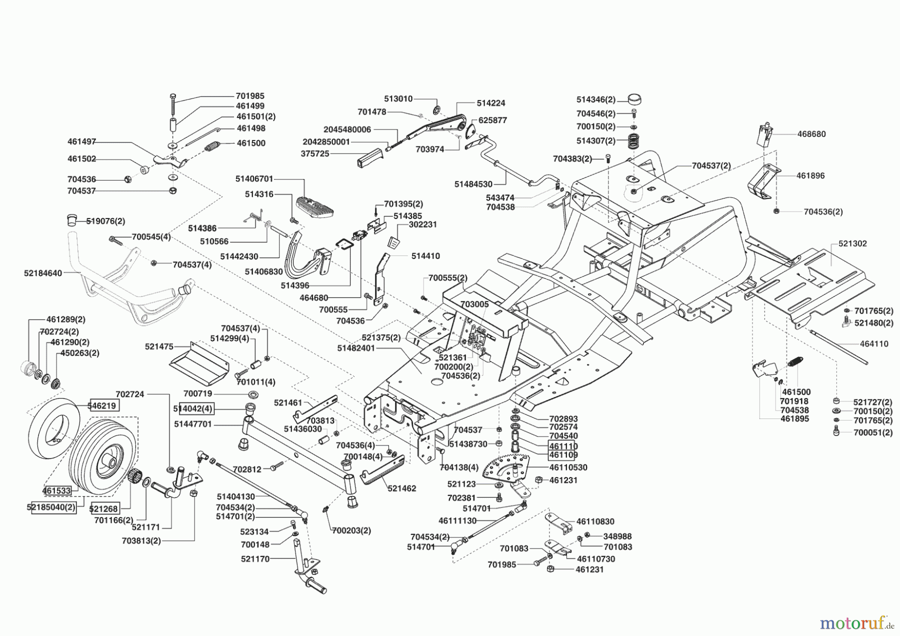 Powerline Gartentechnik Rasentraktor T 13-92 SP 10/2007 - 02/2009 Seite 2