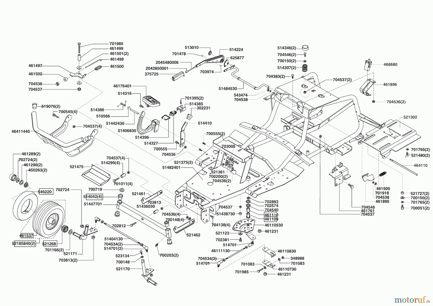 Powerline Gartentechnik Rasentraktor T 15-92 HD 10/2007 - 02/2009 Seite 2