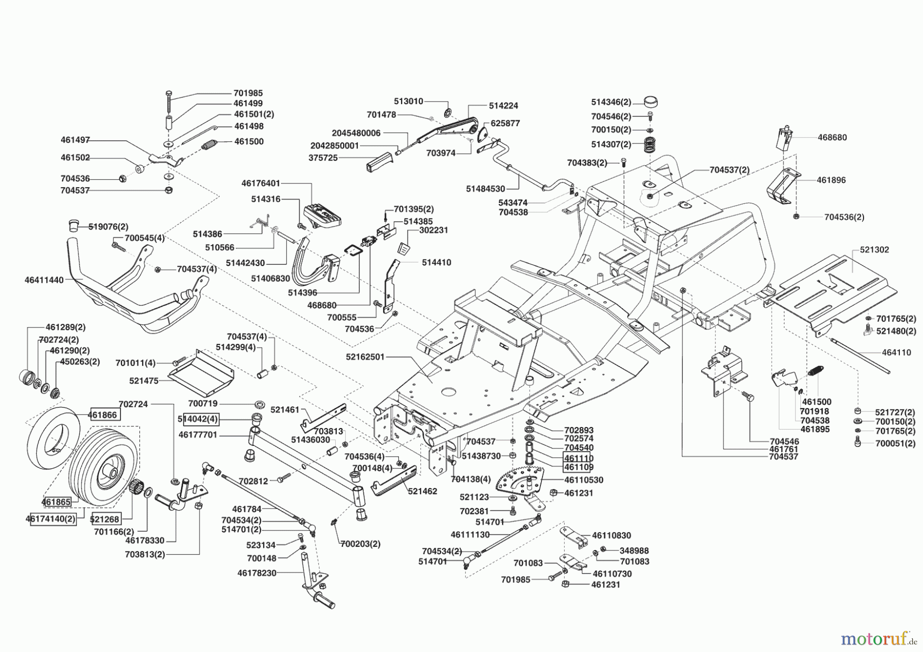  Powerline Gartentechnik Rasentraktor T 16-102 HDE-H 10/2007 - 02/2009 Seite 2