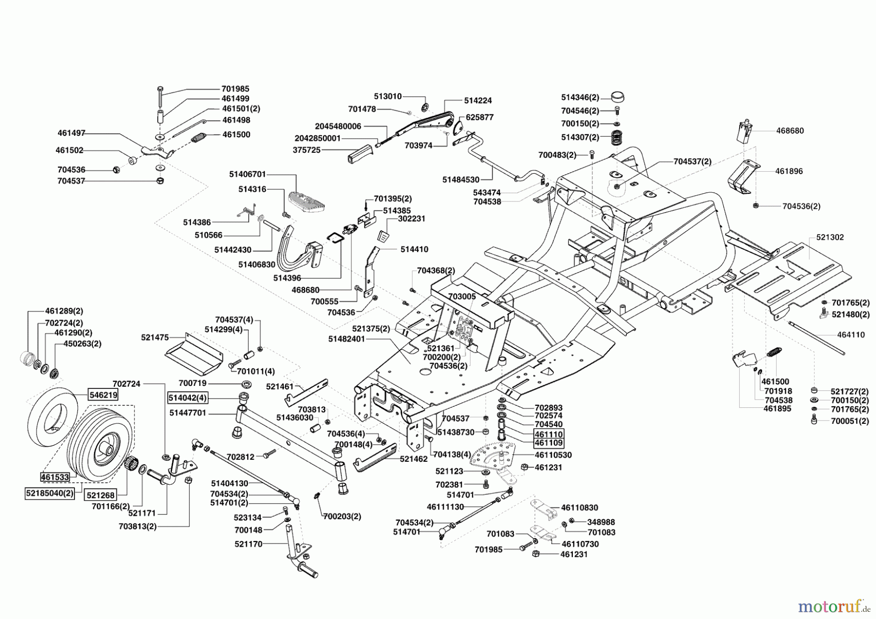 AL-KO Gartentechnik Rasentraktor CLASSIC T 1000 HR 10/2007 - 11/2008 Seite 2