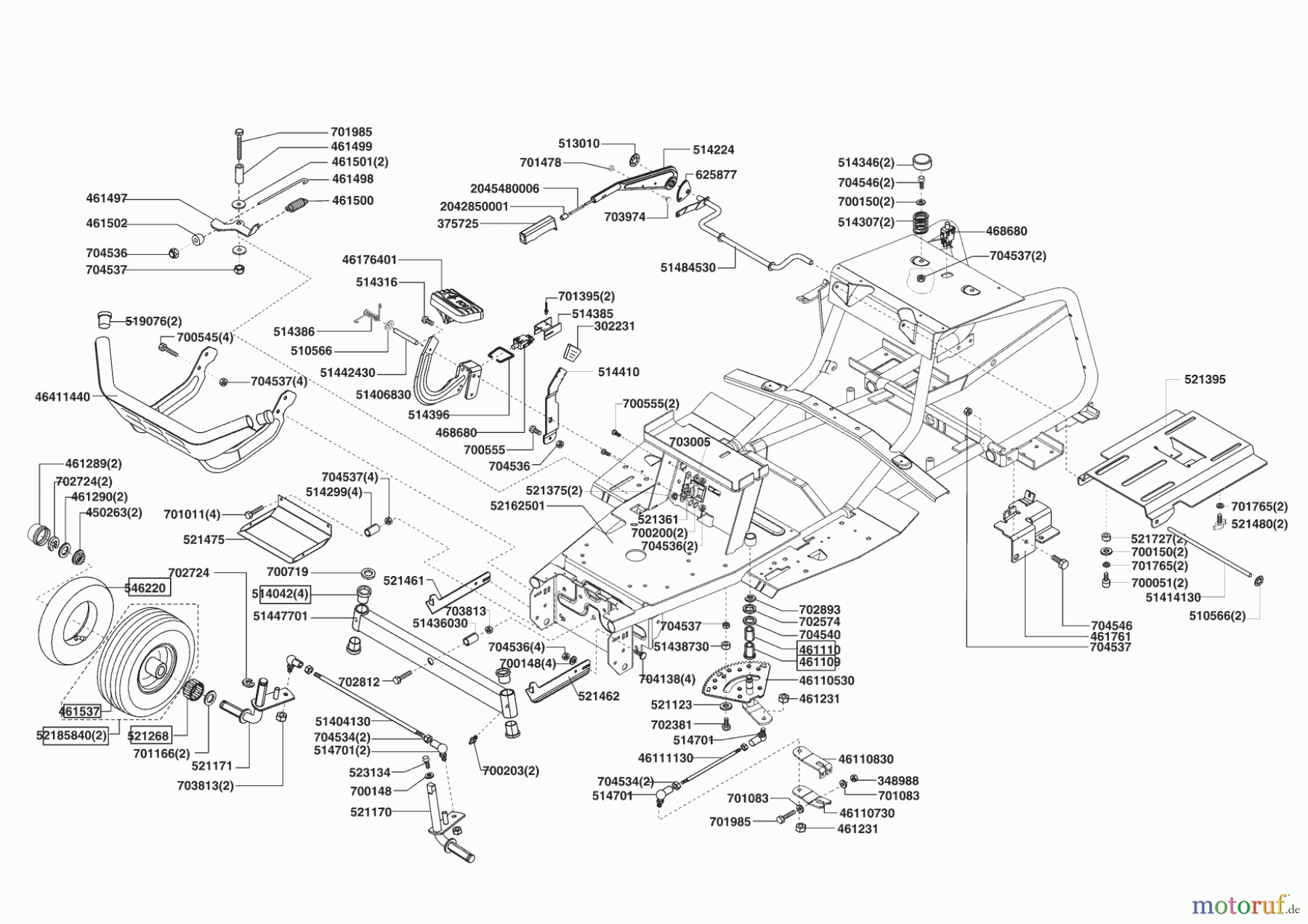 Powerline Gartentechnik Rasentraktor T 15-92 HDE 11/2007 - 02/2009 Seite 2