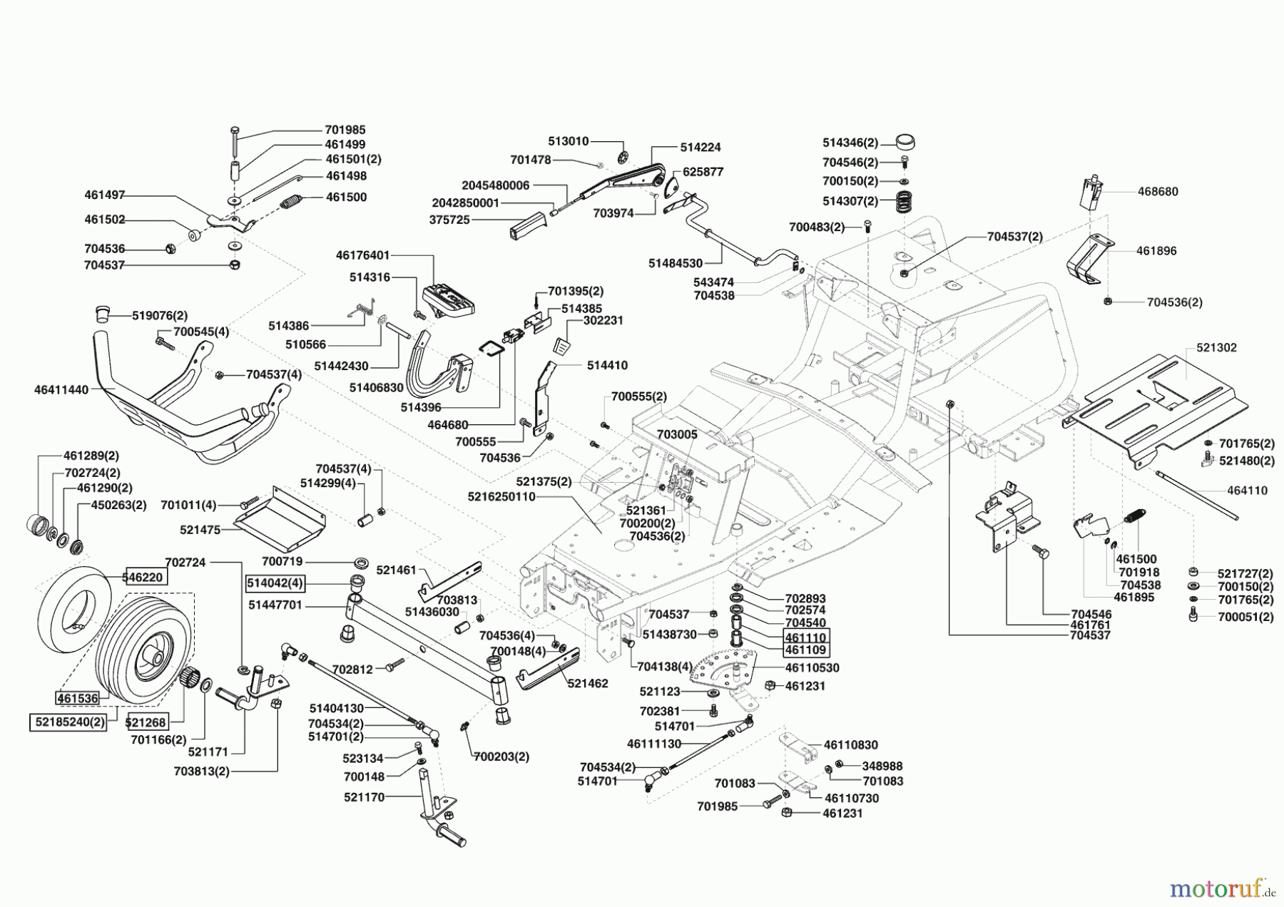  Powerline Gartentechnik Rasentraktor T 15-102 HDE-K 11/2007 - 02/2009 Seite 2