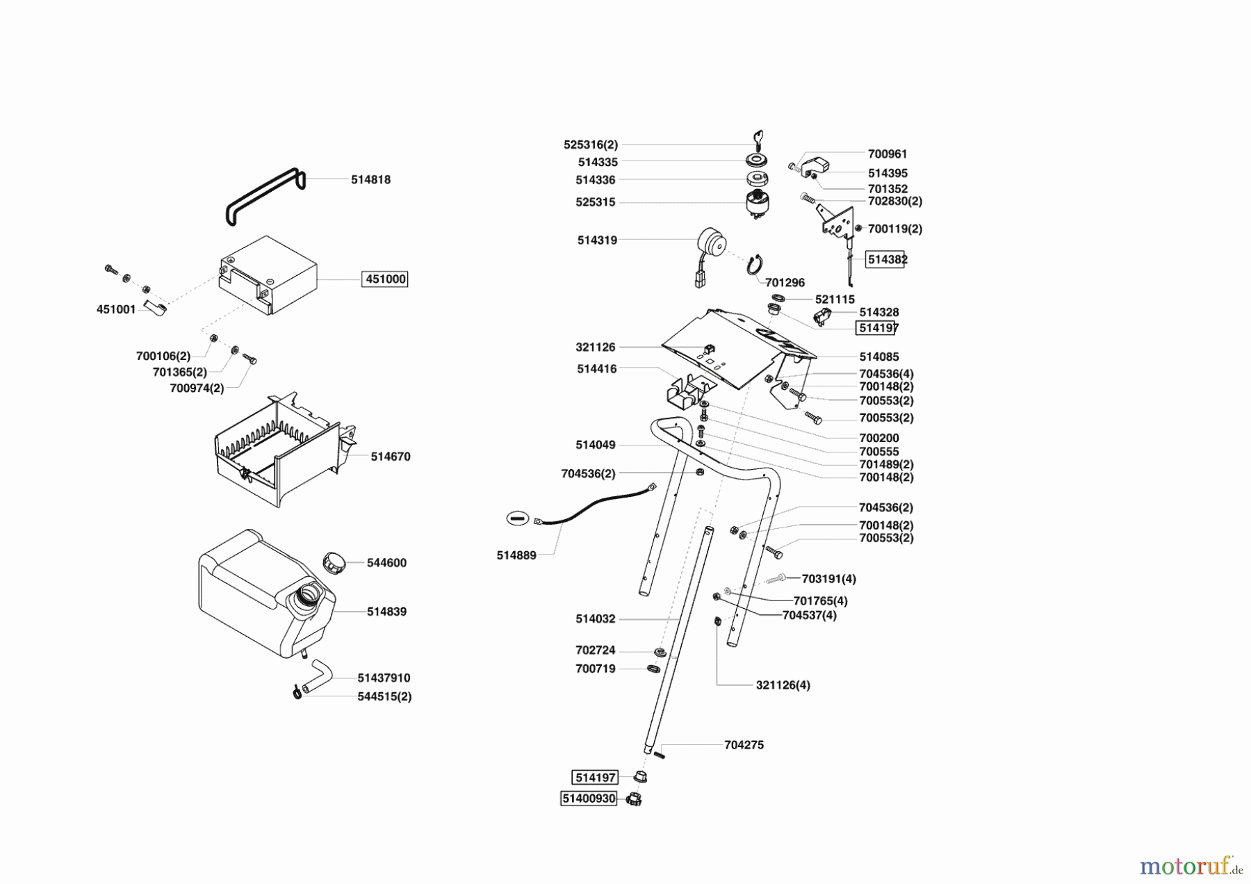 Powerline Gartentechnik Rasentraktor T15-102 HD ab 02/2008 Seite 6