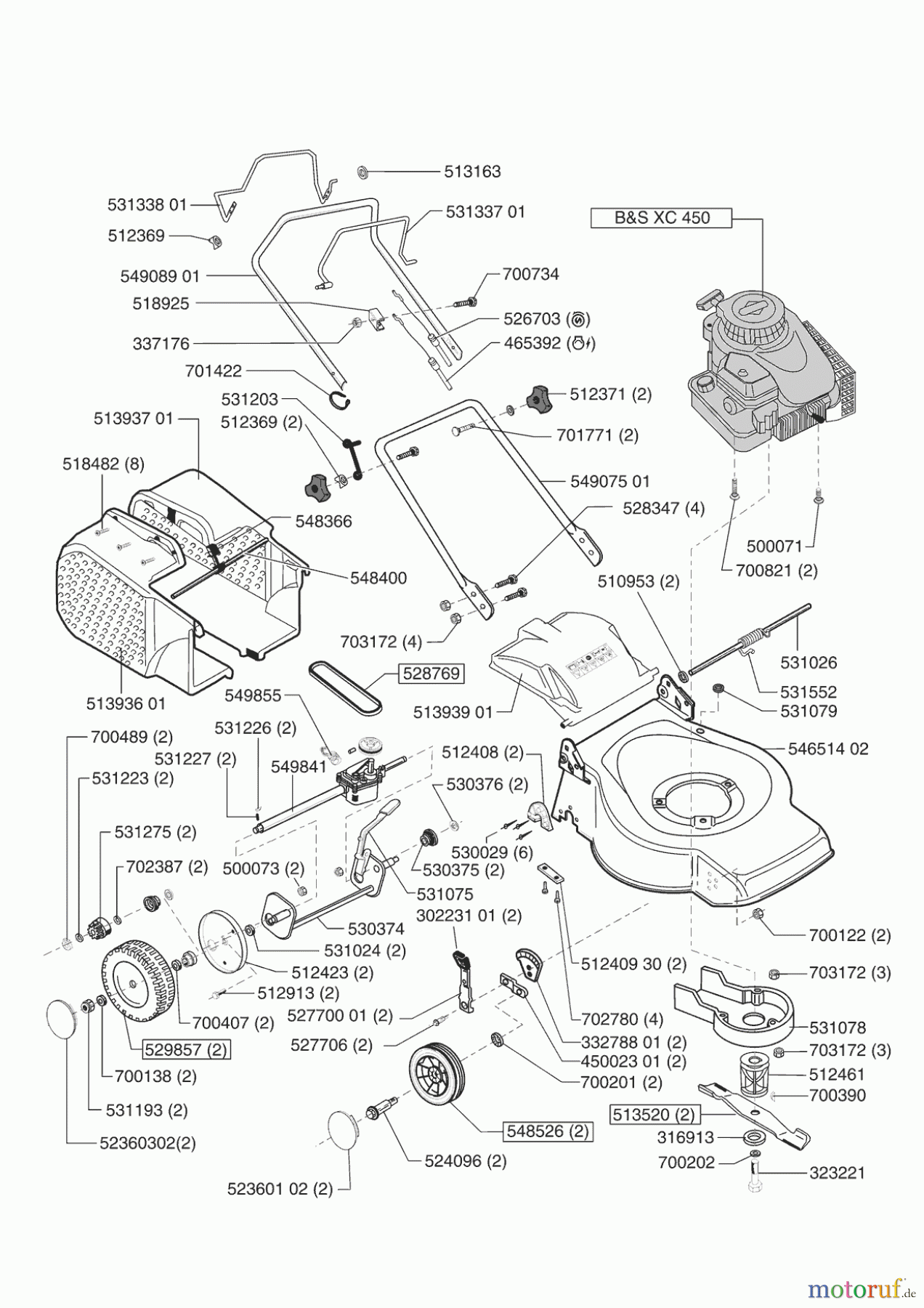 Uniropa Gartentechnik Benzinrasenmäher 46 BR ab 04/2008 Seite 1