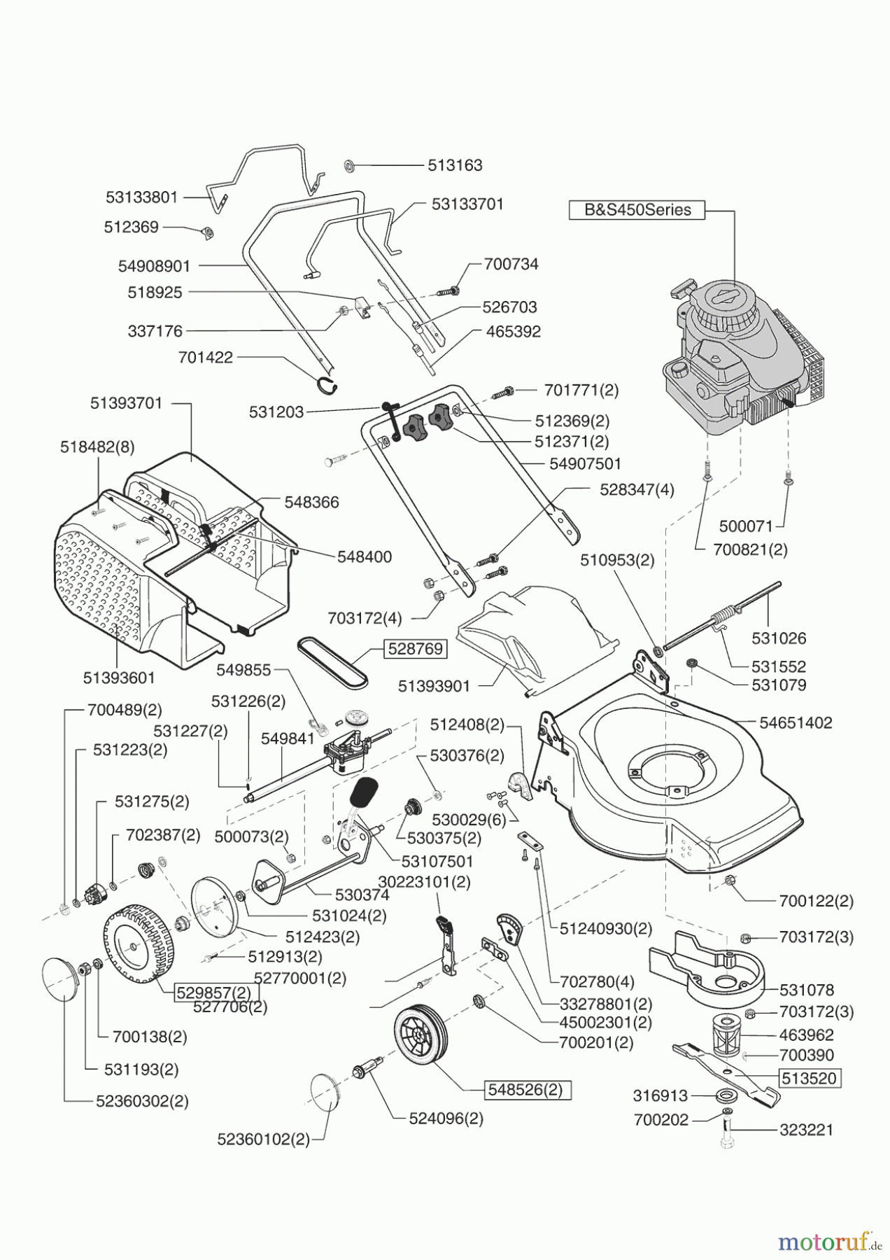 GardensBest Gartentechnik Benzinrasenmäher 46 BR 10/2008 - 02/2011 Seite 1