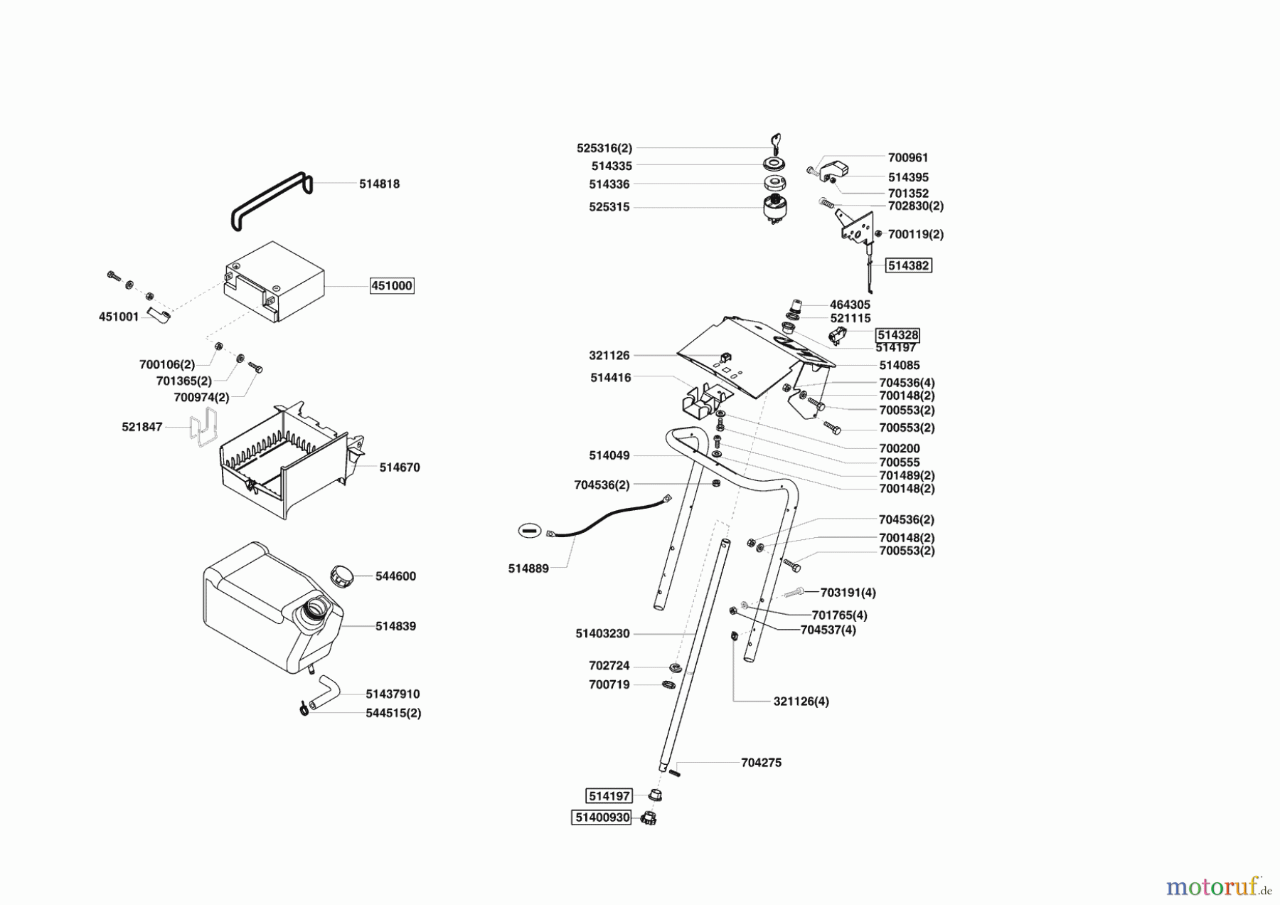 Powerline Gartentechnik Rasentraktor T18-102 HDS (AUSTRALIEN) ab 11/2008 Seite 6