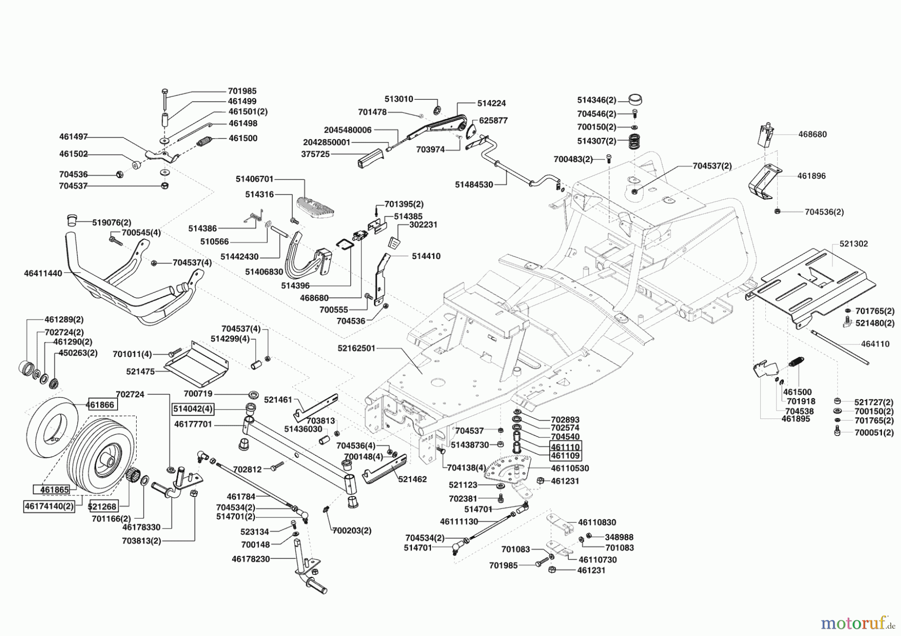  Powerline Gartentechnik Rasentraktor T 16/102 HDE-H 11/2008 - 02/2009 Seite 2