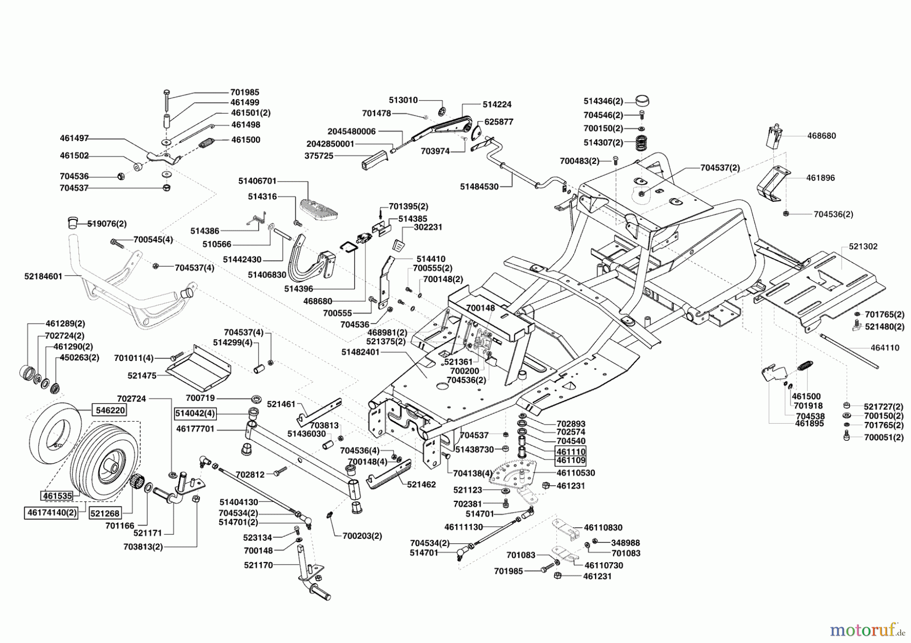 Powerline Gartentechnik Rasentraktor T20-102 HD II 11/2008 - 02/2009 Seite 2