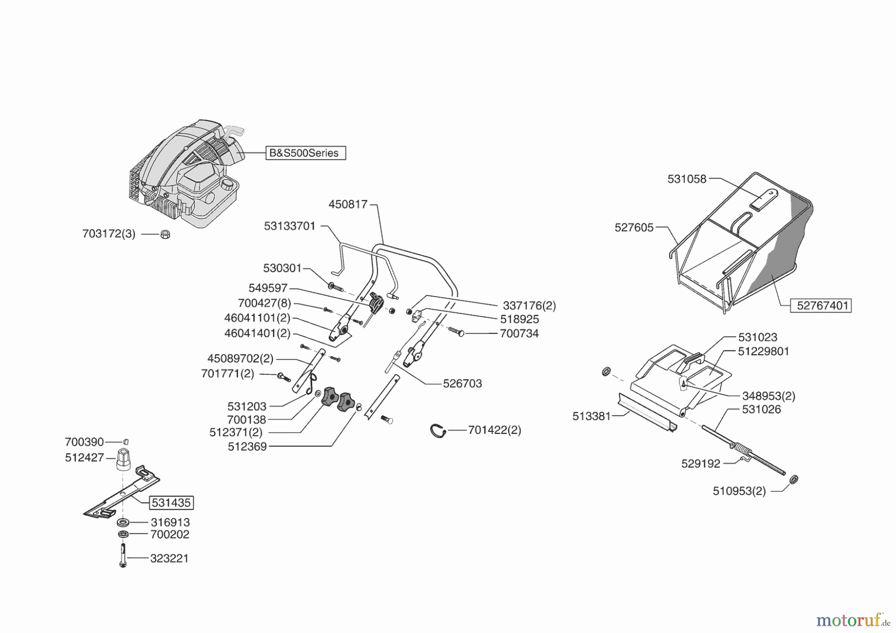  AL-KO Gartentechnik Benzinrasenmäher LTS 442 MOTOR JIKOV Seite 1