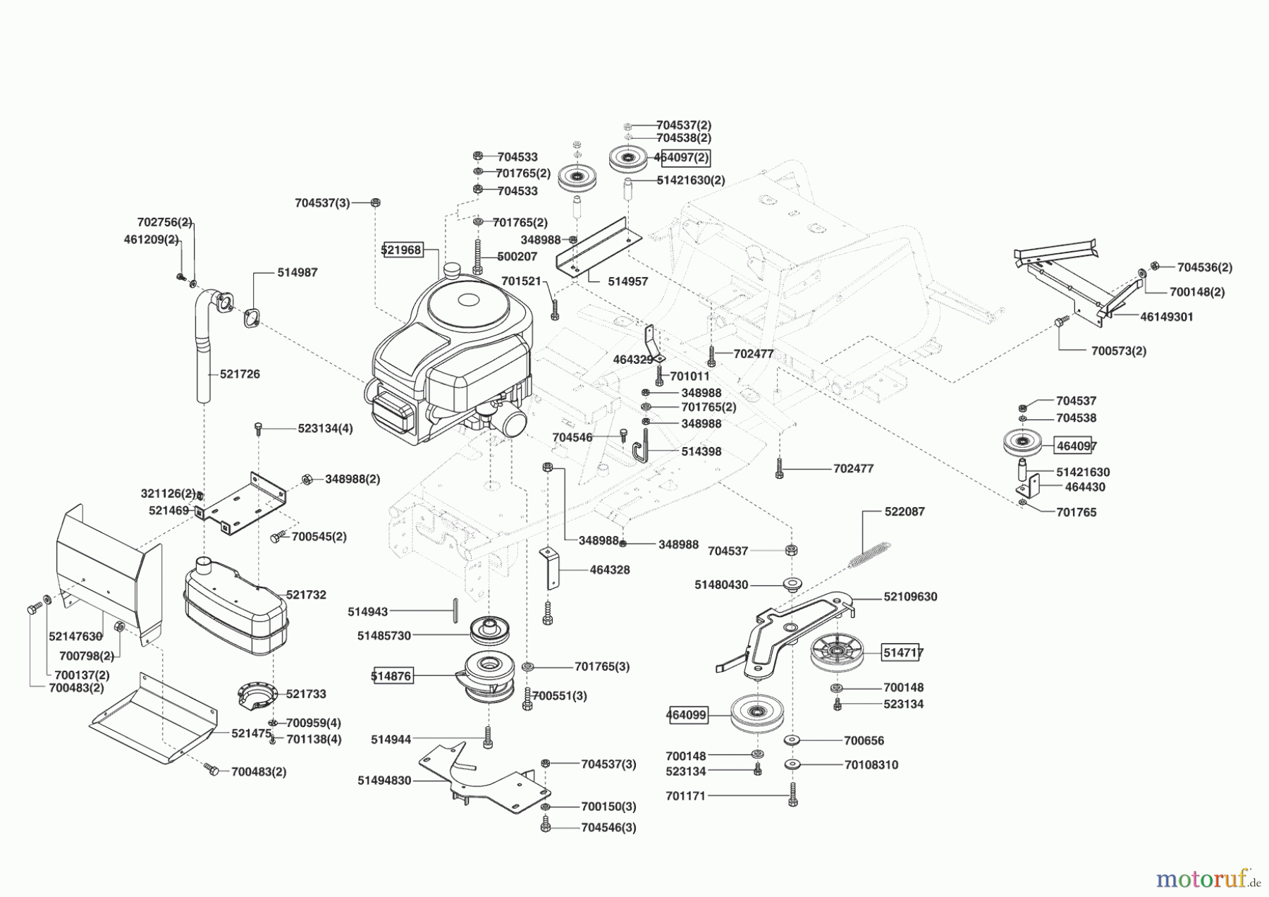  Powerline Gartentechnik Rasentraktor T 16-102 SP-H (F) 12/2008 - 03/2009 Seite 4