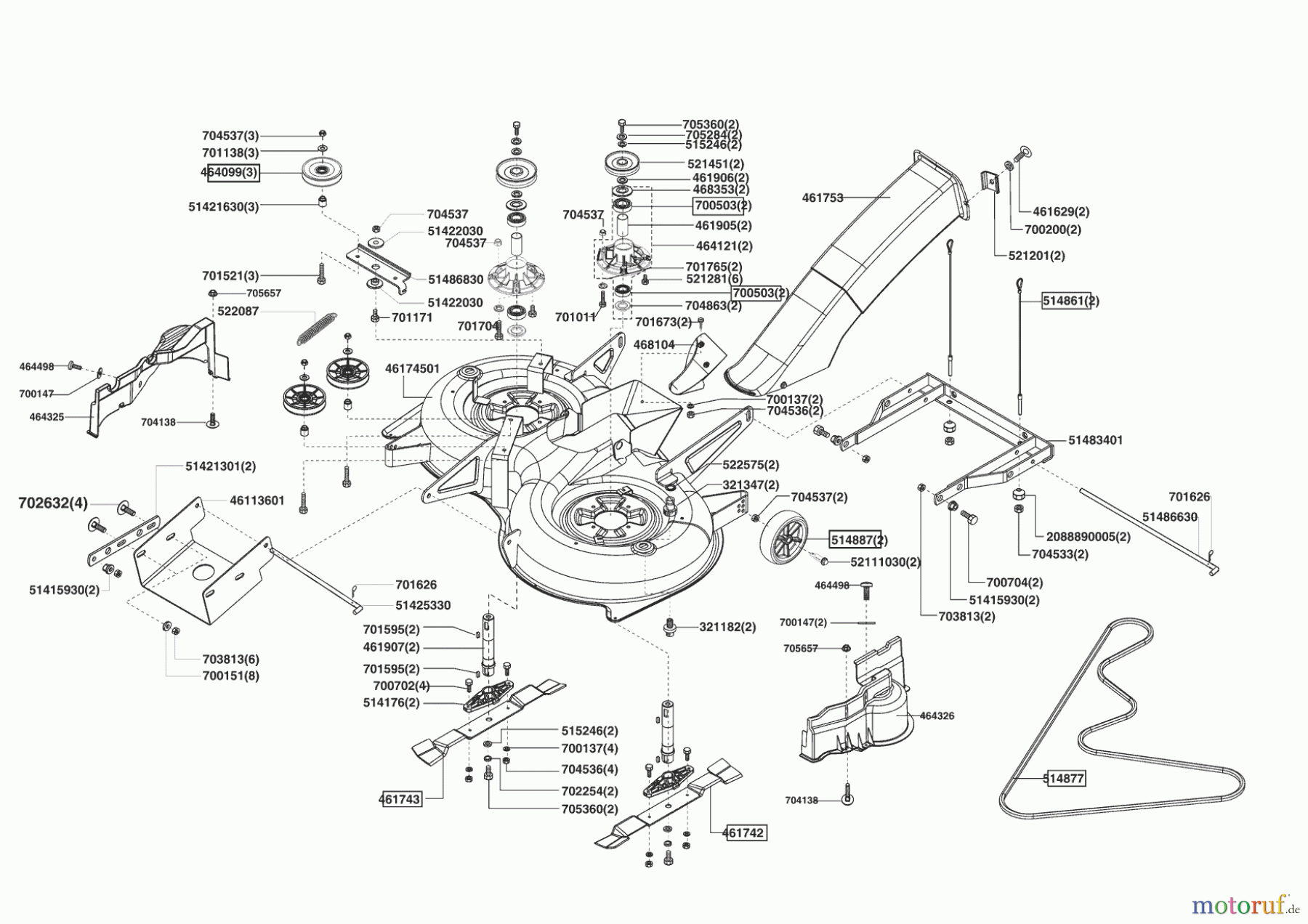 Powerline Gartentechnik Rasentraktor T 15-92 HD-K (F) 12/2008 - 03/2009 Seite 5