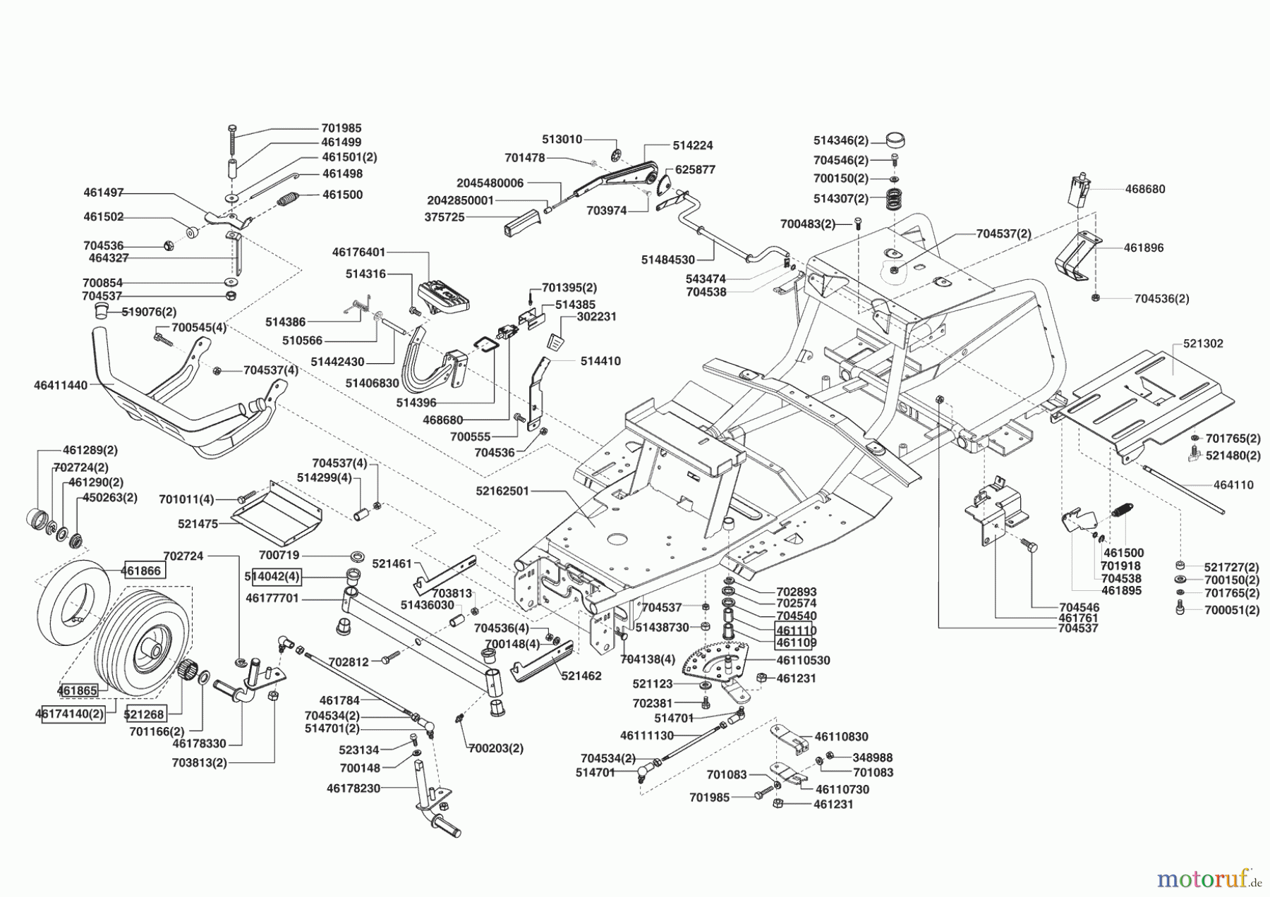  Powerline Gartentechnik Rasentraktor T 16-102 HDE-H (F) 12/2008 - 03/2009 Seite 2