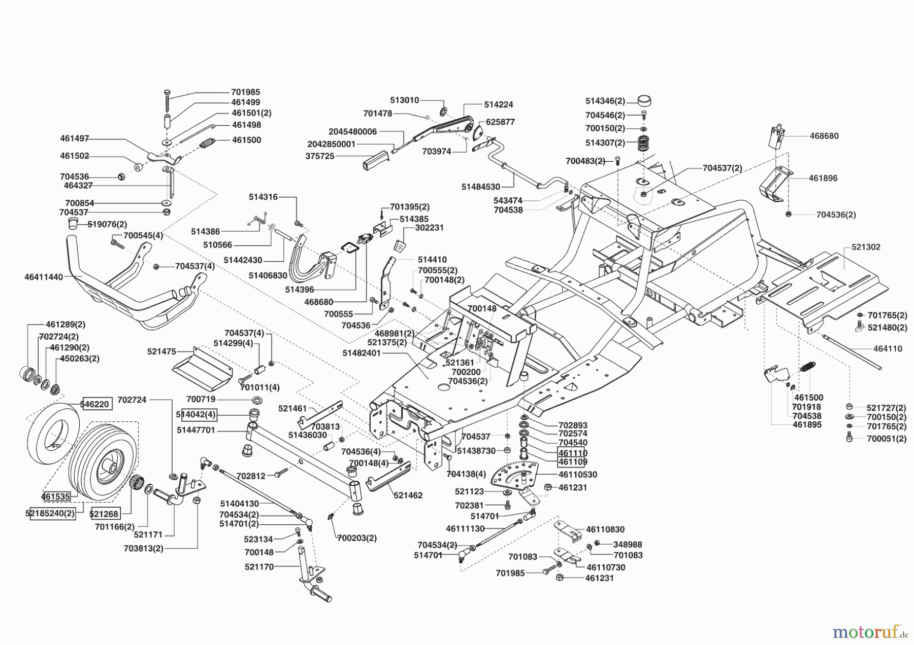  Powerline Gartentechnik Rasentraktor T 18-102 HD (F) 12/2008 - 03/2009 Seite 2