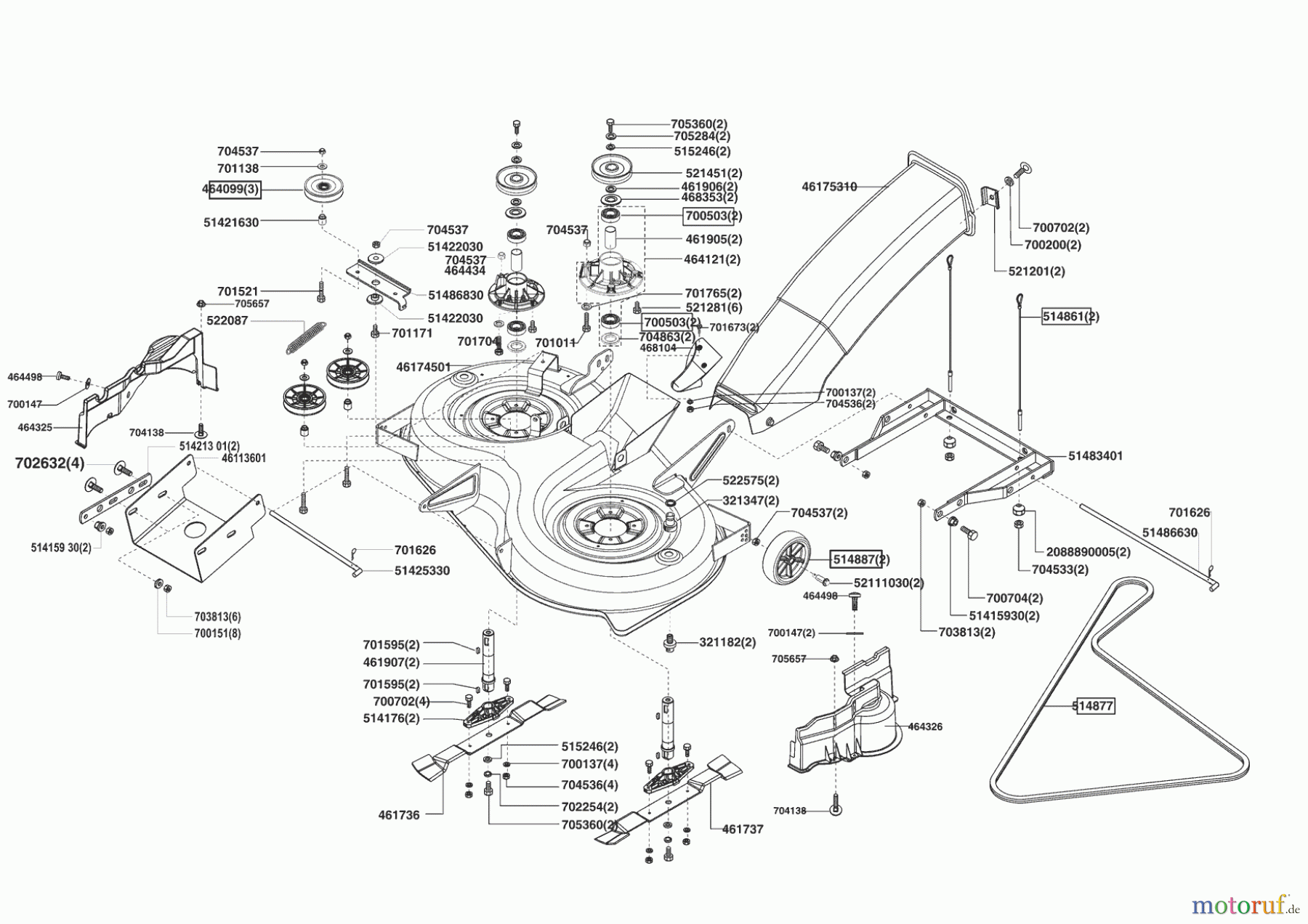  Powerline Gartentechnik Rasentraktor T 13-92 SP HD (F) 12/2008 - 03/2009 Seite 5