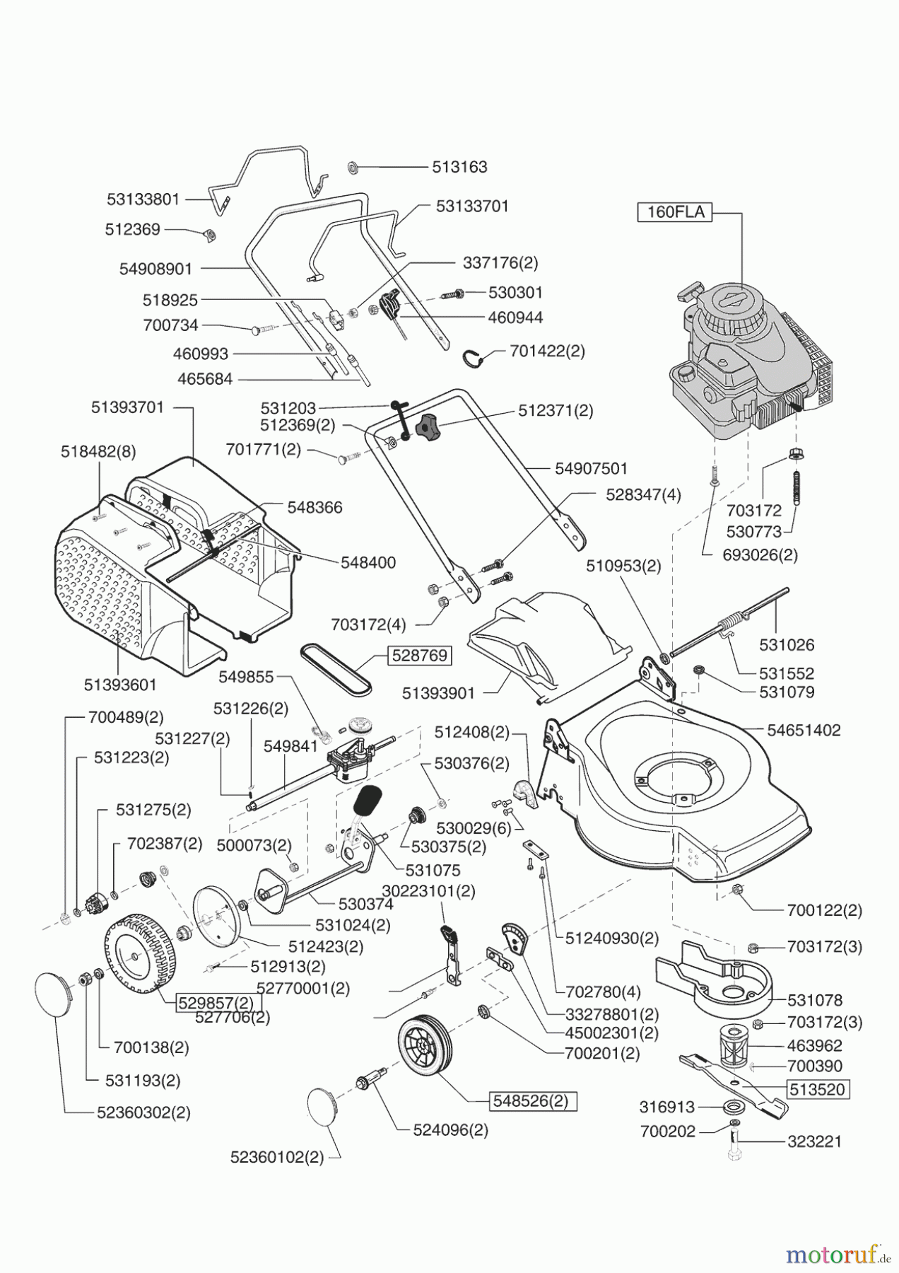 AL-KO Gartentechnik Benzinrasenmäher NEW TEC 46 BR Seite 1