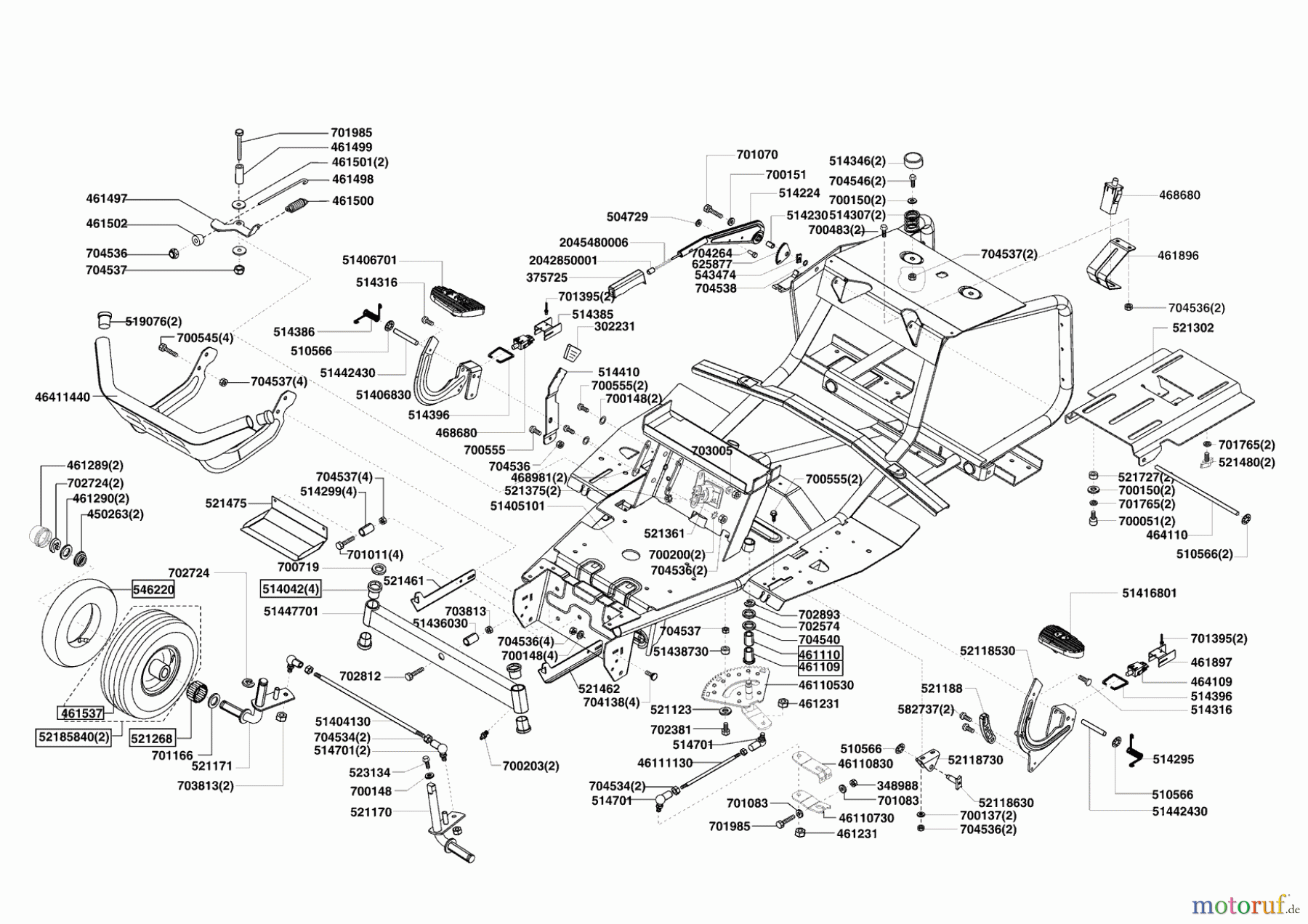 Powerline Gartentechnik Rasentraktor T 13-82 HD ab 01/2009 Seite 2