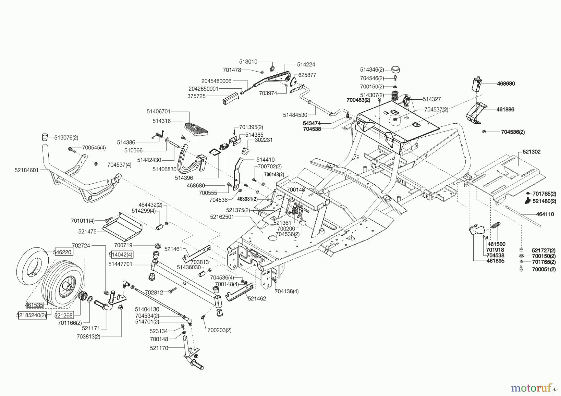 Concord Gartentechnik Rasentraktor T20-102 HDE ab 02/2009 Seite 2