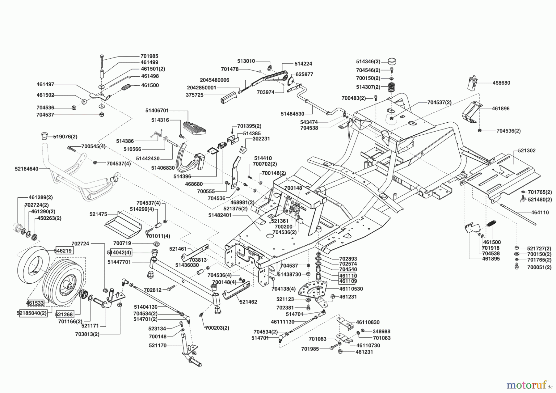  Powerline Gartentechnik Rasentraktor T 16-102 SP-H ab 02/2009 Seite 2