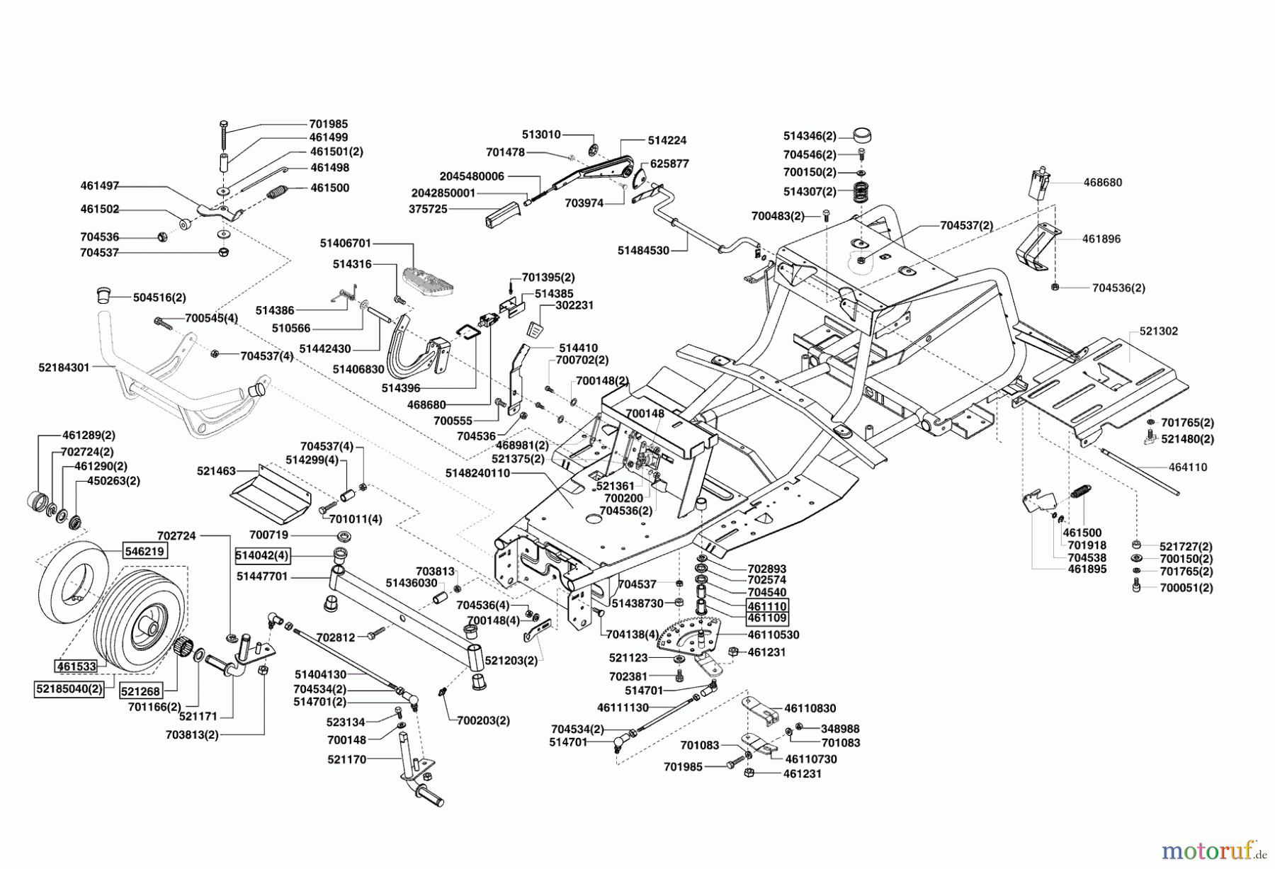 AL-KO Gartentechnik Rasentraktor COMFORT T 1500 ab 02/2009 Seite 2