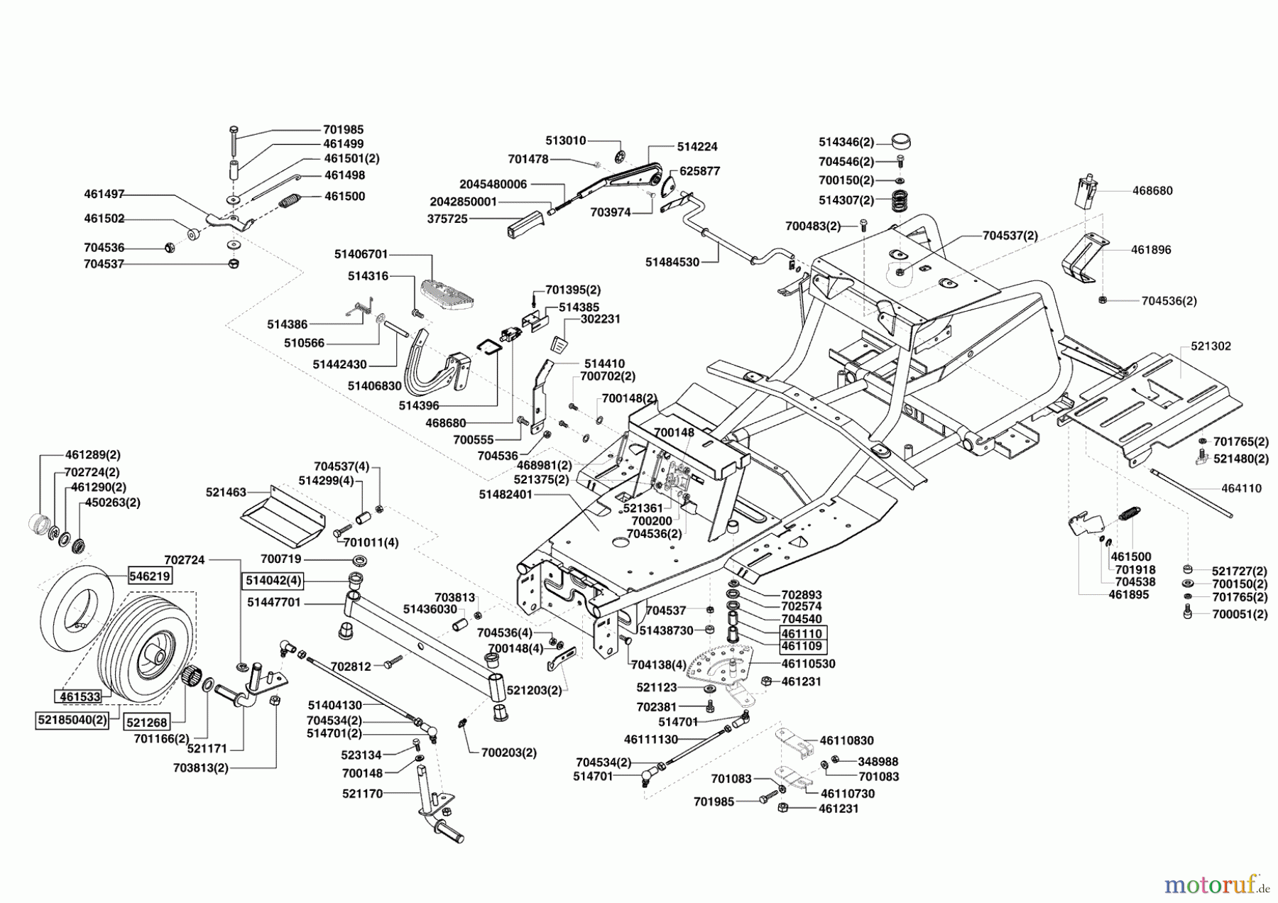  AL-KO Gartentechnik Rasentraktor Comfort T1000  02/2009 - 07/2012 Seite 2
