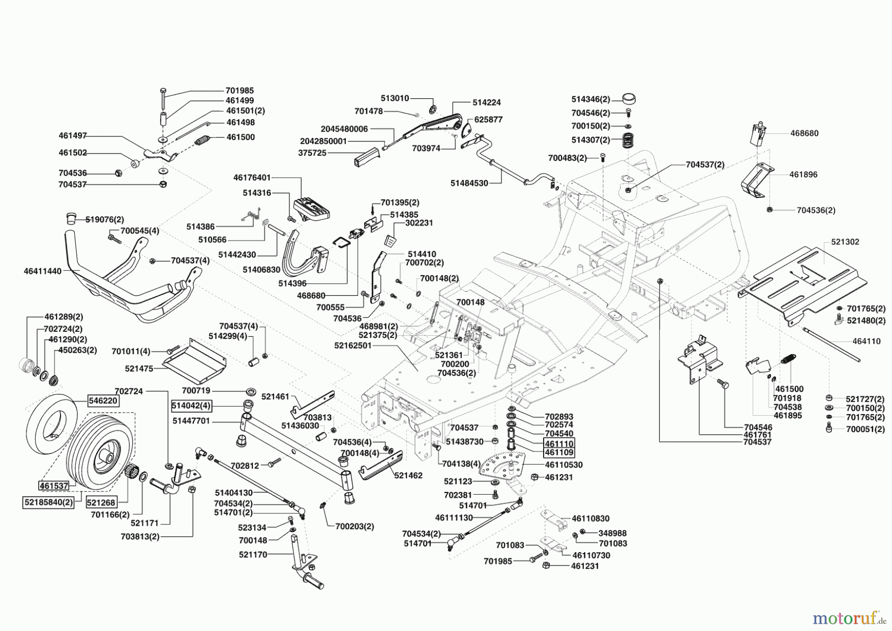 Powerline Gartentechnik Rasentraktor T 15-92 HDE 02/2009 - 01/2010 Seite 2