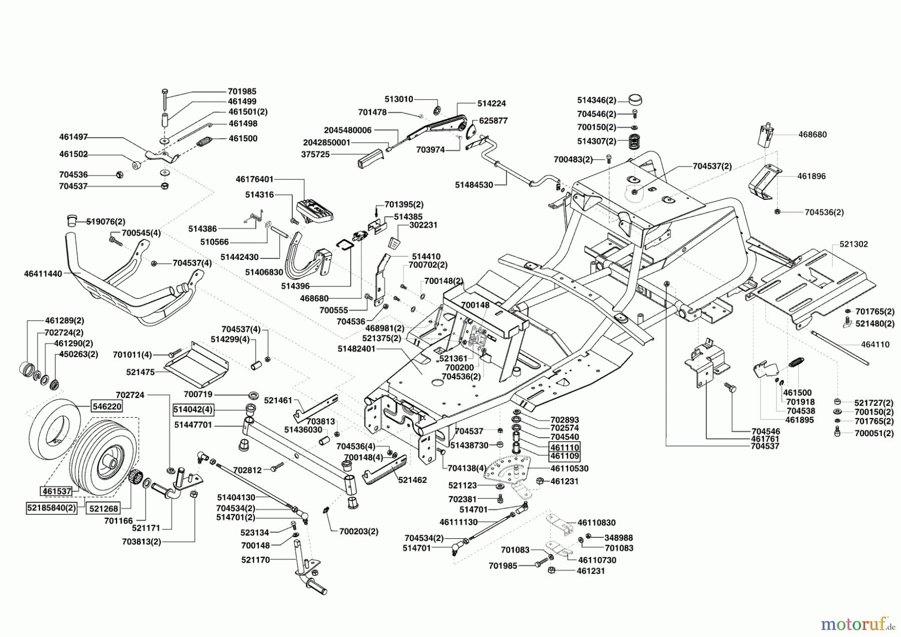  Powerline Gartentechnik Rasentraktor T 20-102 HD 02/2009 - 02/2010 Seite 2