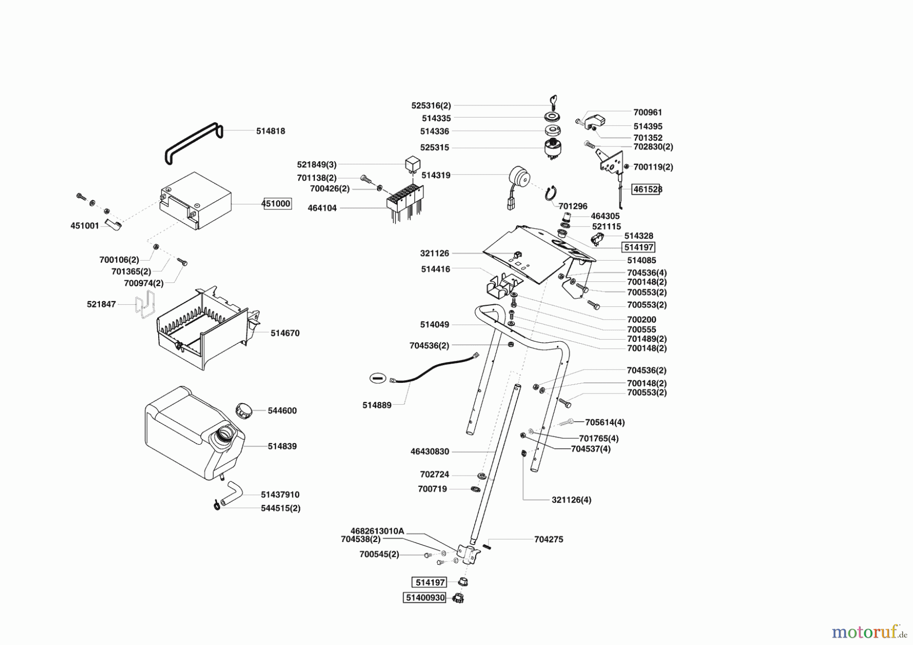  Powerline Gartentechnik Rasentraktor T 16/102 HDE-H ab 02/2009 Seite 6