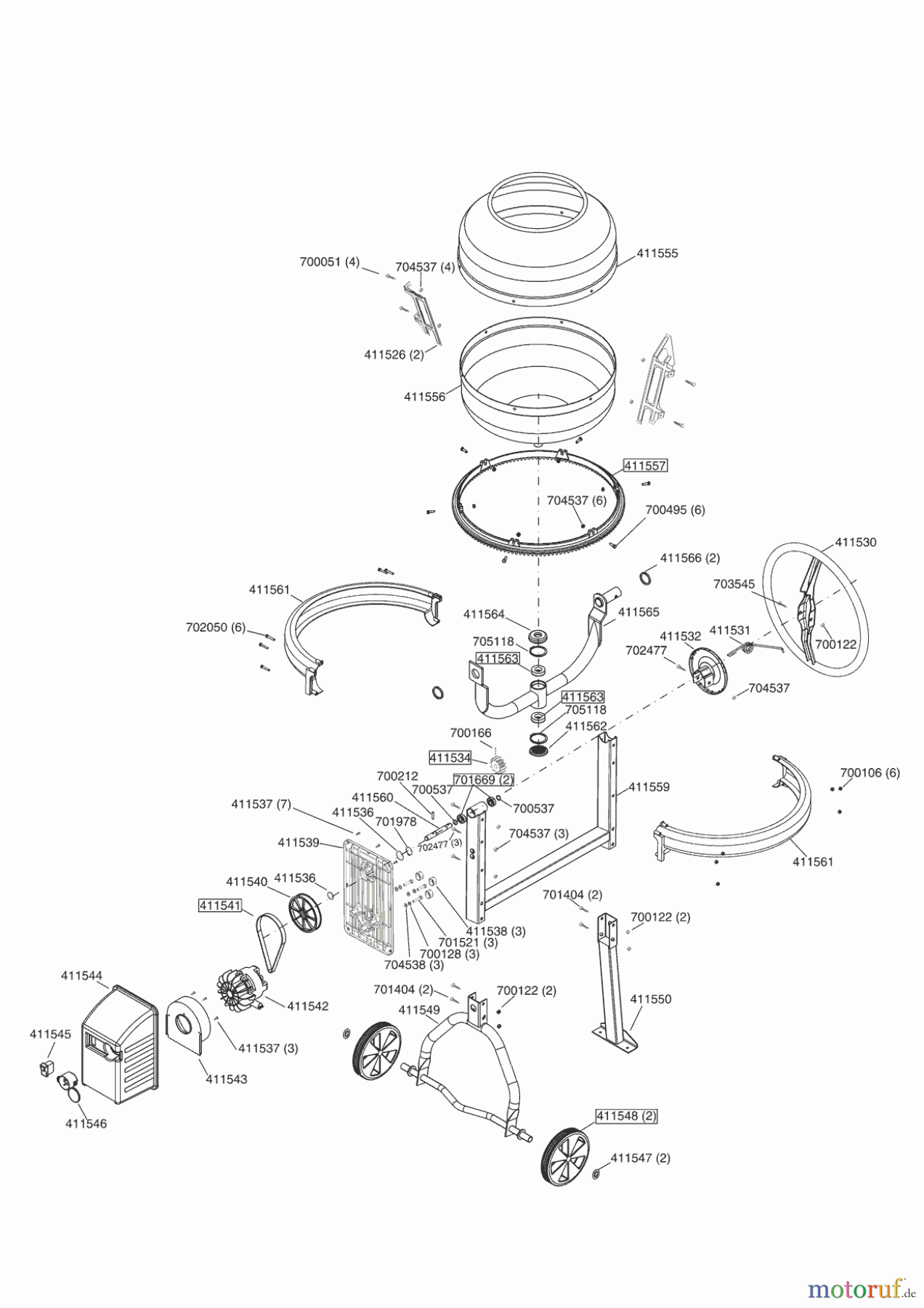 AL-KO Heimwerkertechnik Betonmörtelmaschinen TOP 1650 K 03/2009 Seite 1