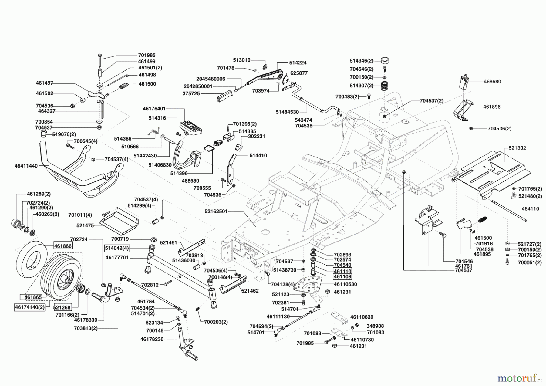 Powerline Gartentechnik Rasentraktor T 16-102 HDE-H (F) 03/2009 - 01/2010 Seite 2