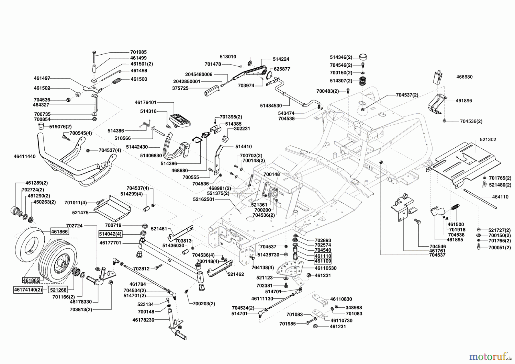 Powerline Gartentechnik Rasentraktor T 20-102 HDE (F) 03/2009 - 01/2010 Seite 2