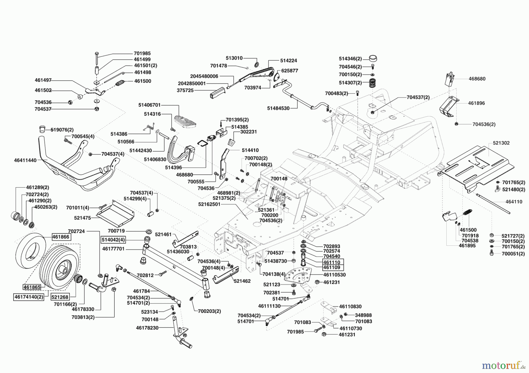 Powerline Gartentechnik Rasentraktor T20/102 HDE 03/2009 - 02/2011 Seite 2