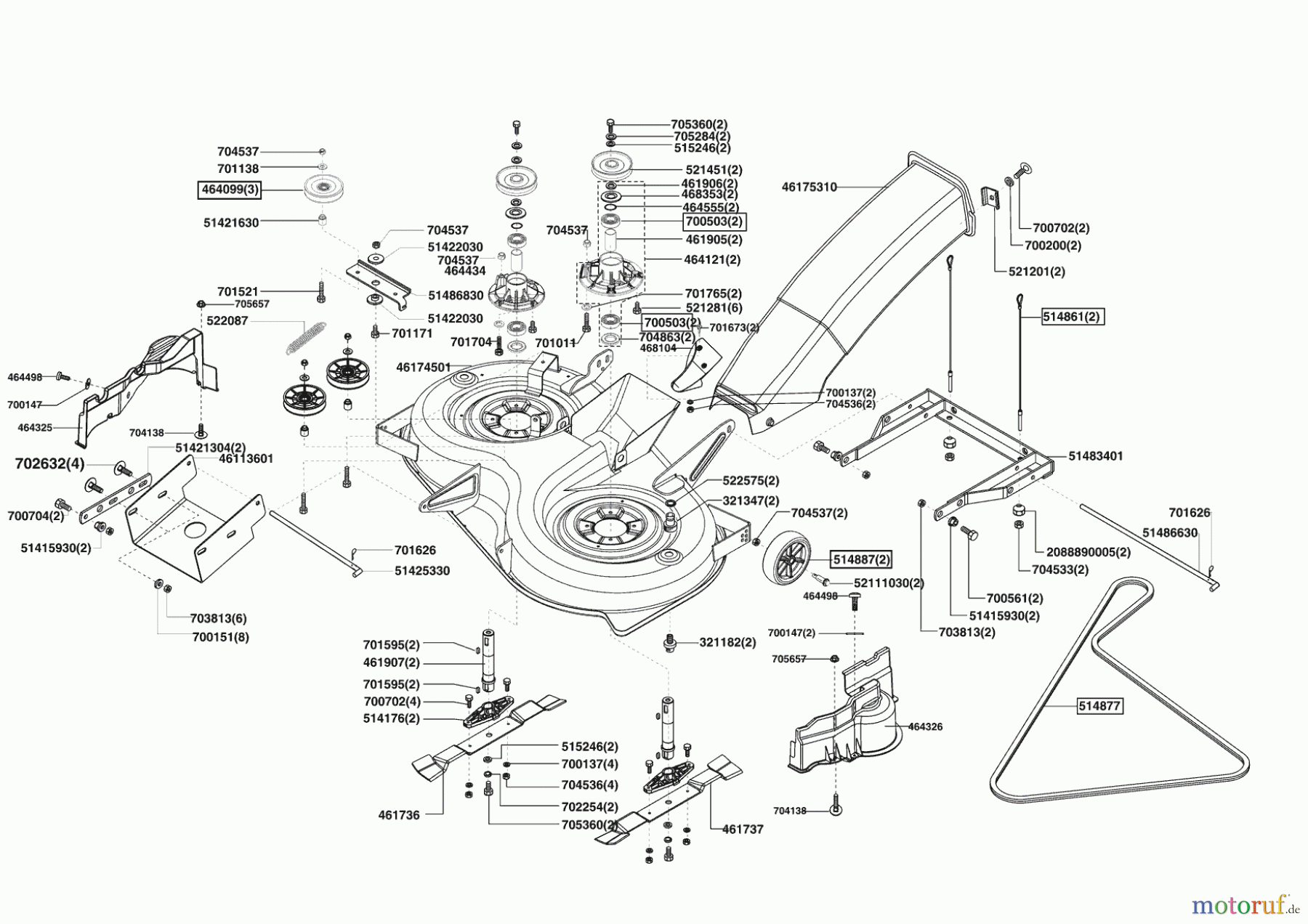  Powerline Gartentechnik Rasentraktor T 13-92 SP HD (F) 03/2009 - 01/2010 Seite 5