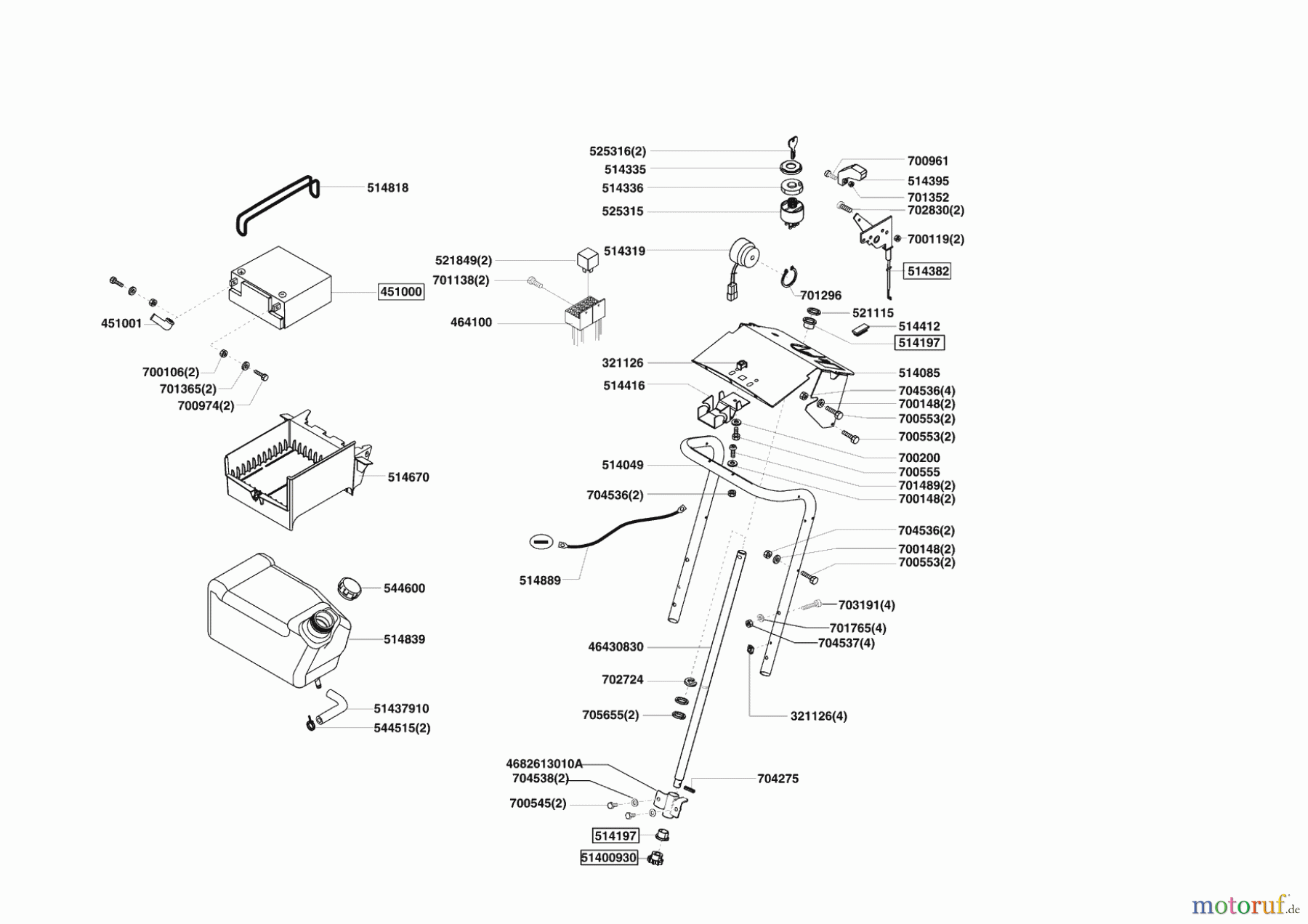 Powerline Gartentechnik Rasentraktor T16-102 SP-H ab 03/2009 Seite 6