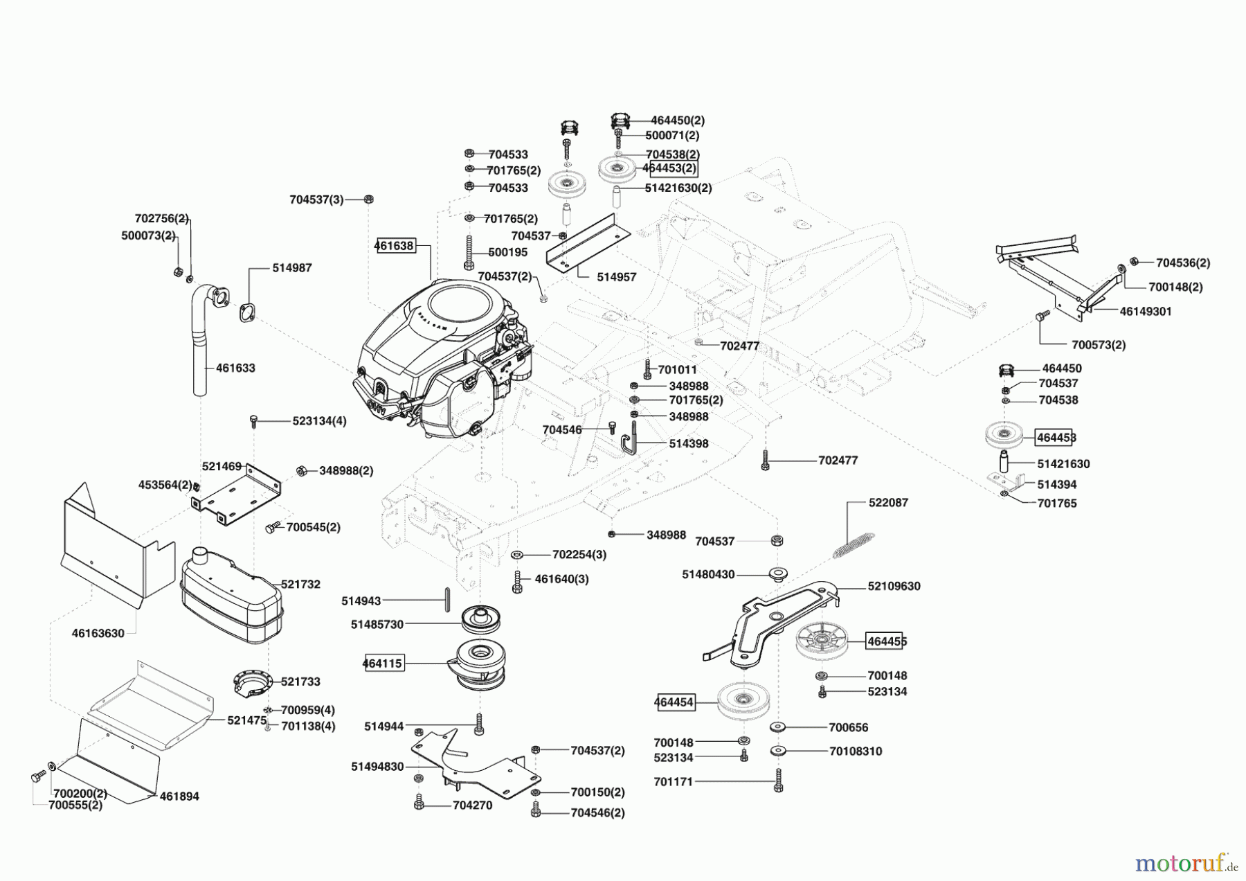 Powerline Gartentechnik Rasentraktor T 15-92 HD-K ab 11/2009 Seite 4