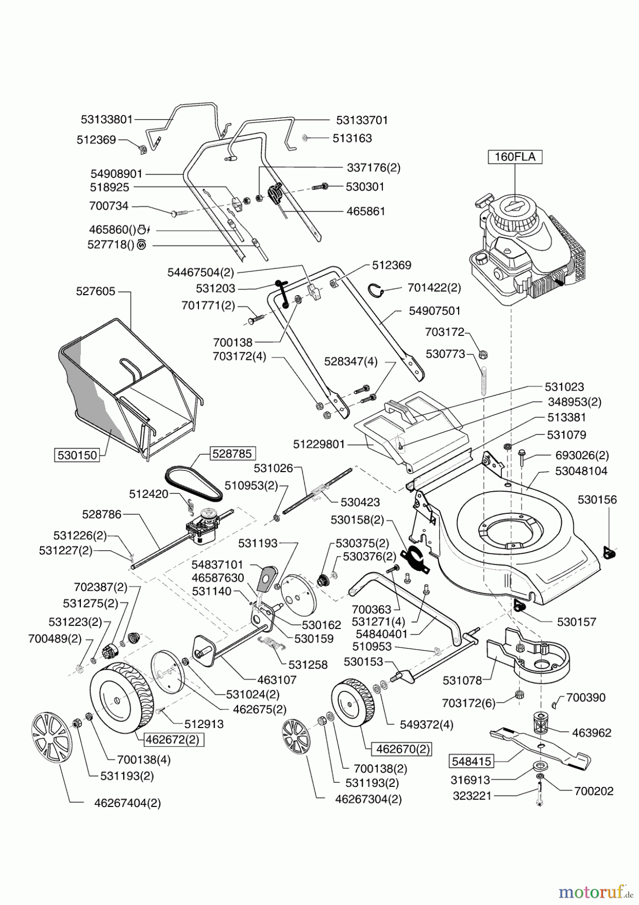 AL-KO Gartentechnik Benzinrasenmäher HW 51 BR Seite 1