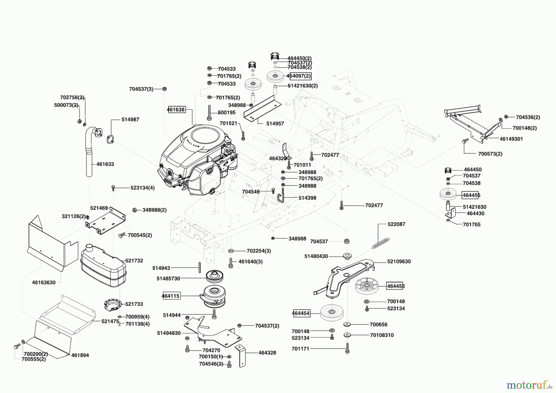 Powerline Gartentechnik Rasentraktor T 15-92 HD-K (F) ab 01/2010 Seite 4