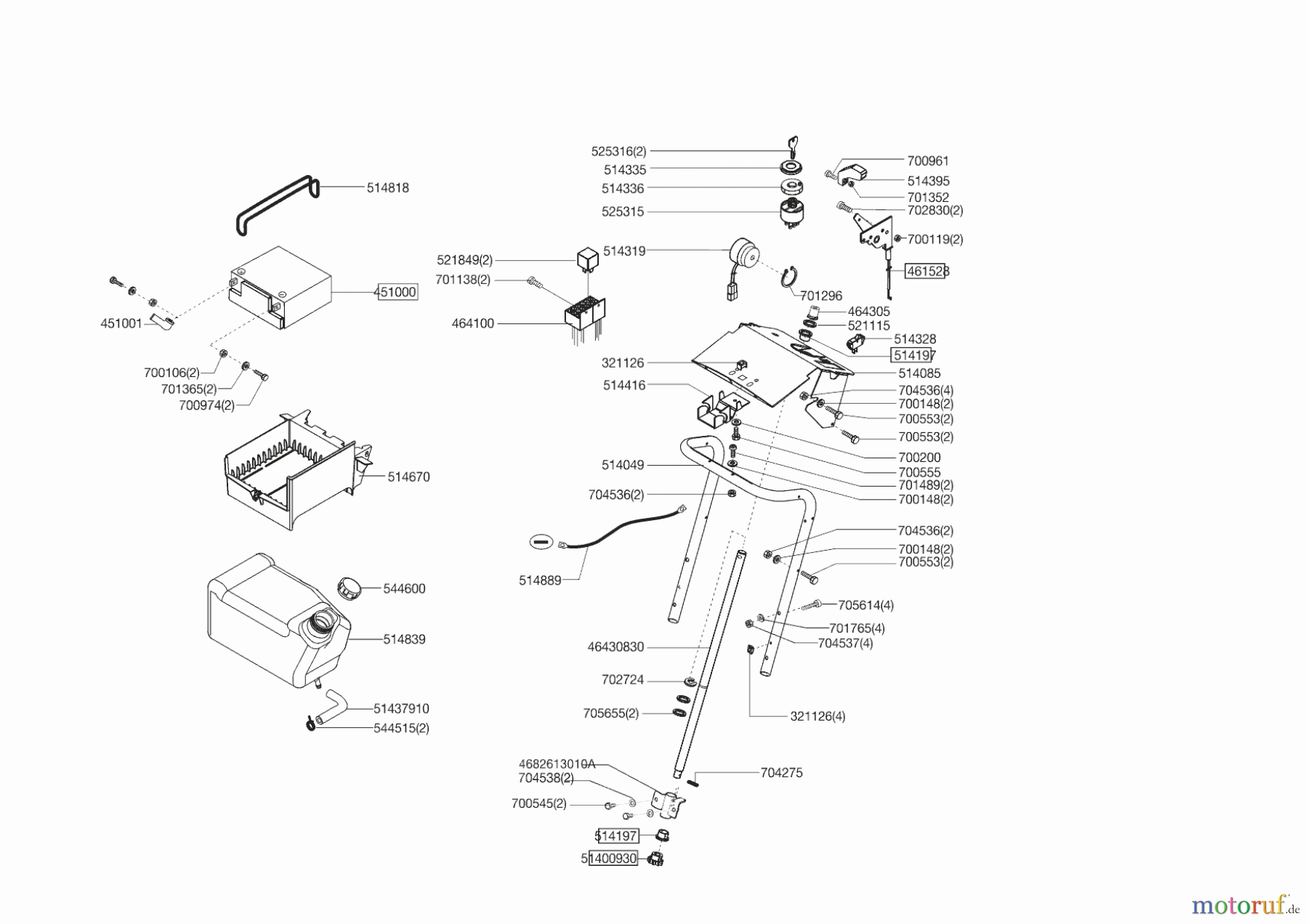 Powerline Gartentechnik Rasentraktor T 16-102 HD-H ab 01/2010 Seite 8
