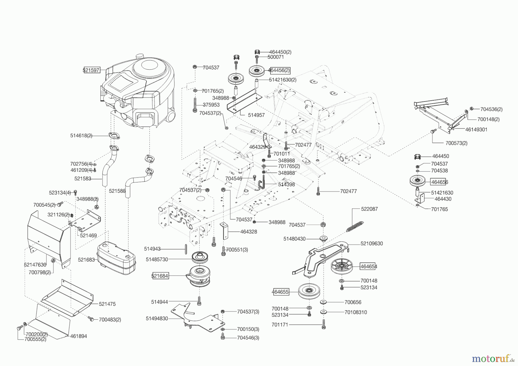 Powerline Gartentechnik Rasentraktor T 20-102 HDE (F) 01/2010 - 02/2011 Seite 4