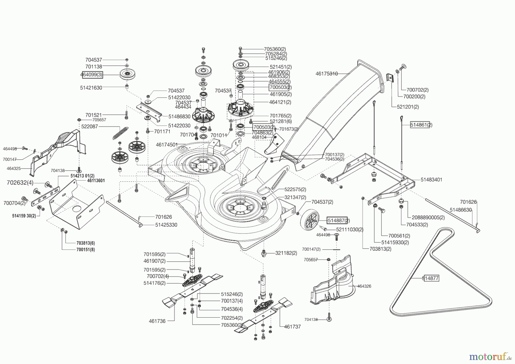 Powerline Gartentechnik Rasentraktor T 13-92 SP HD (F) ab 01/2010 Seite 5