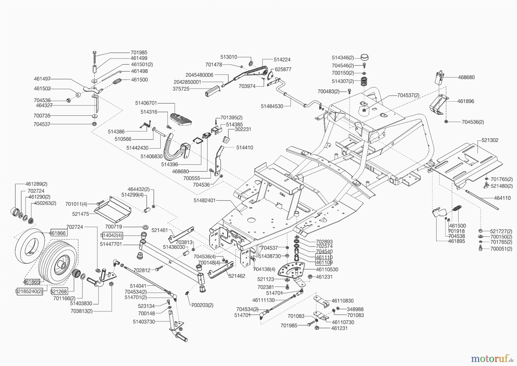  Powerline Gartentechnik Rasentraktor T 13-92 HD EDITION Seite 2