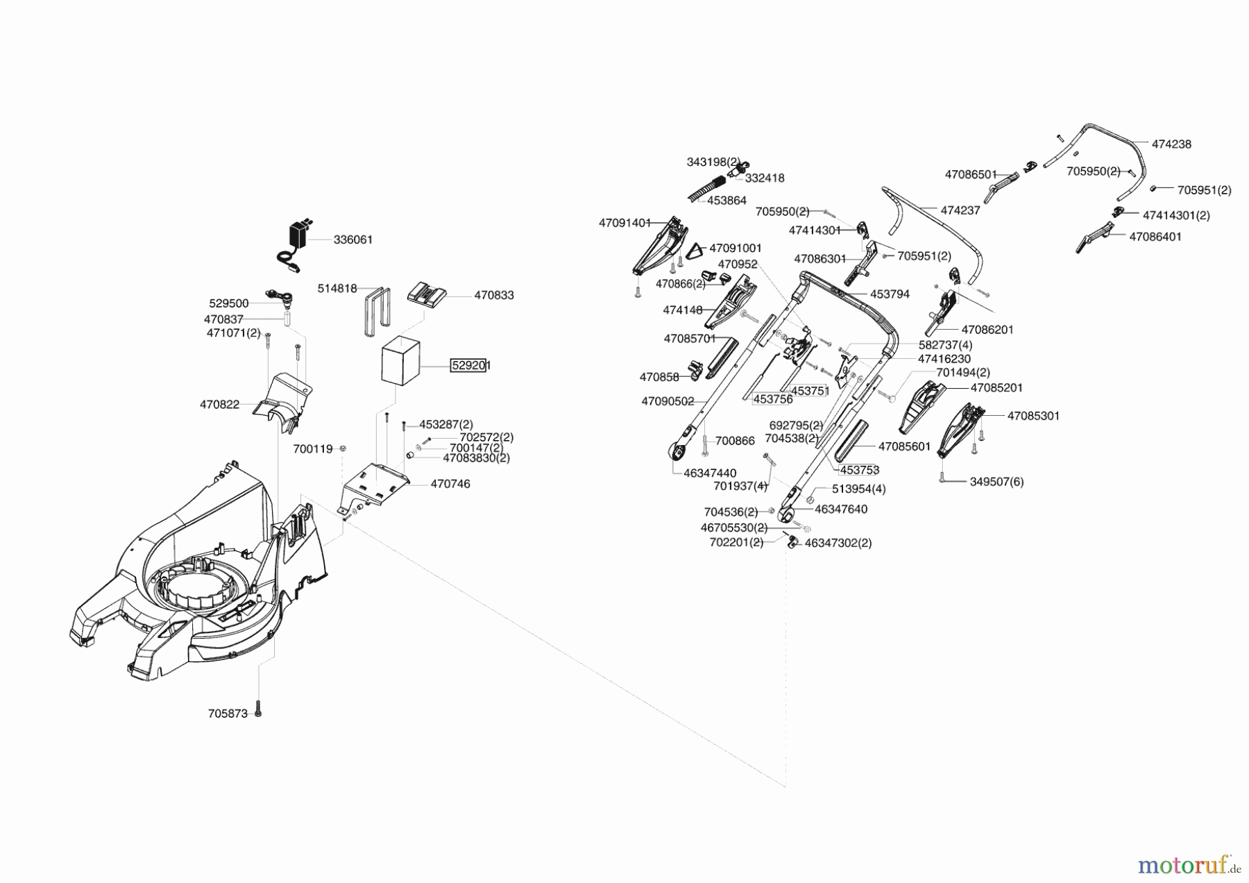  Powerline Gartentechnik Benzinrasenmäher 4800 BRVE ALU Seite 2