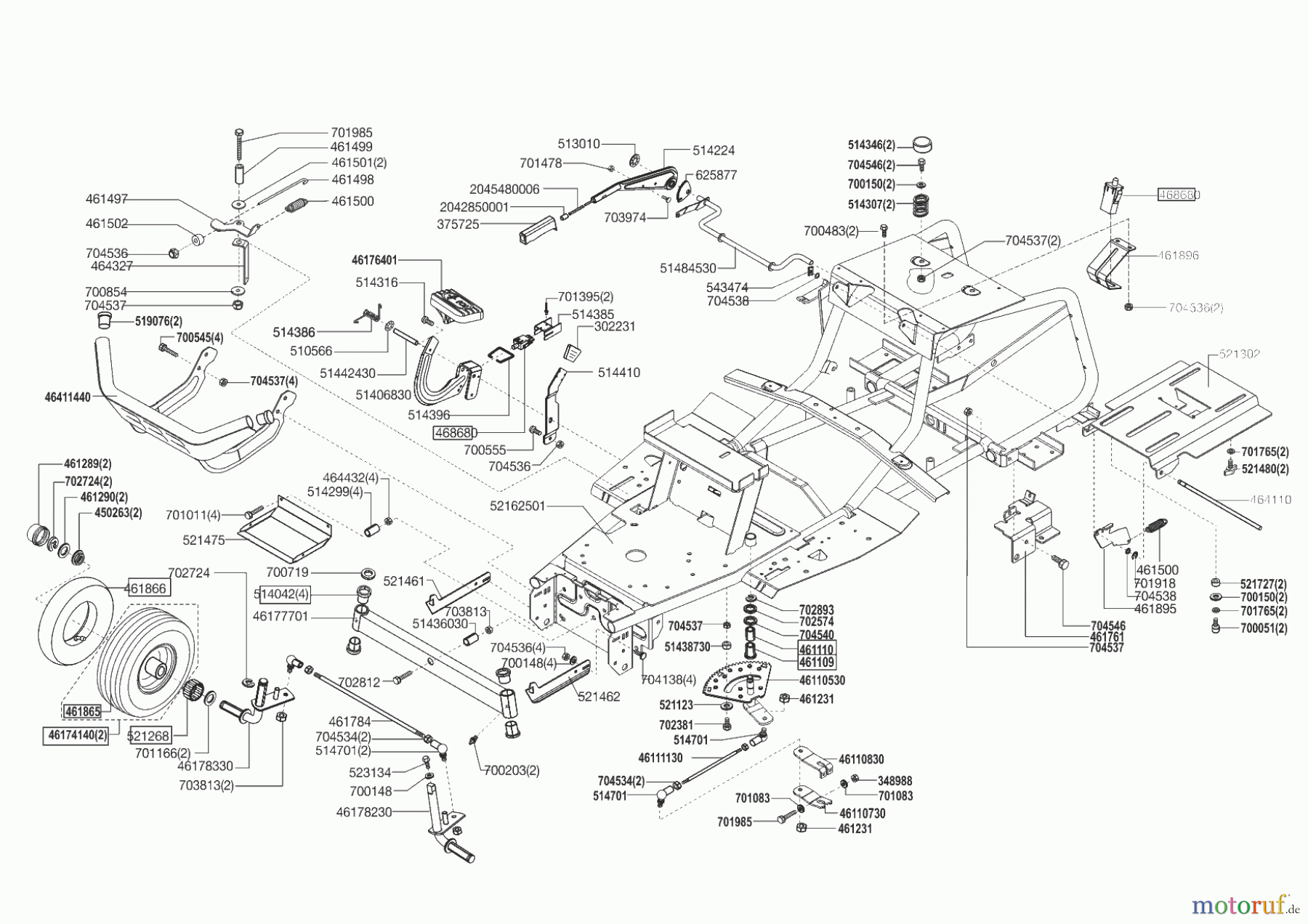  Powerline Gartentechnik Rasentraktor T 16-102 HDE-H (F)  ab 09/2010 Seite 2