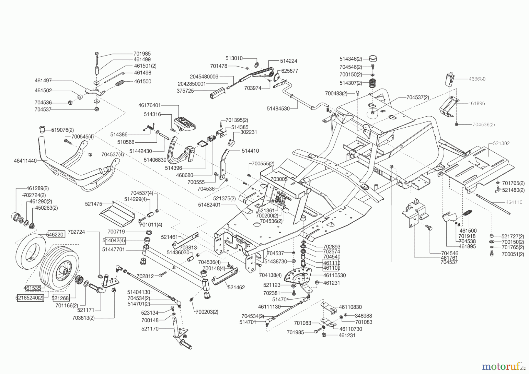  Powerline Gartentechnik Rasentraktor T15-102 HD  ab 09/2010 Seite 2