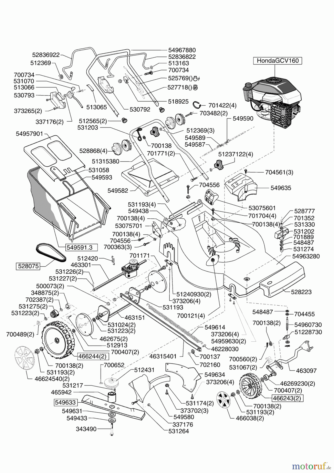 AL-KO Gartentechnik Benzinrasenmäher VALGARDEN MAXI 532 ab 11/2010 Seite 1