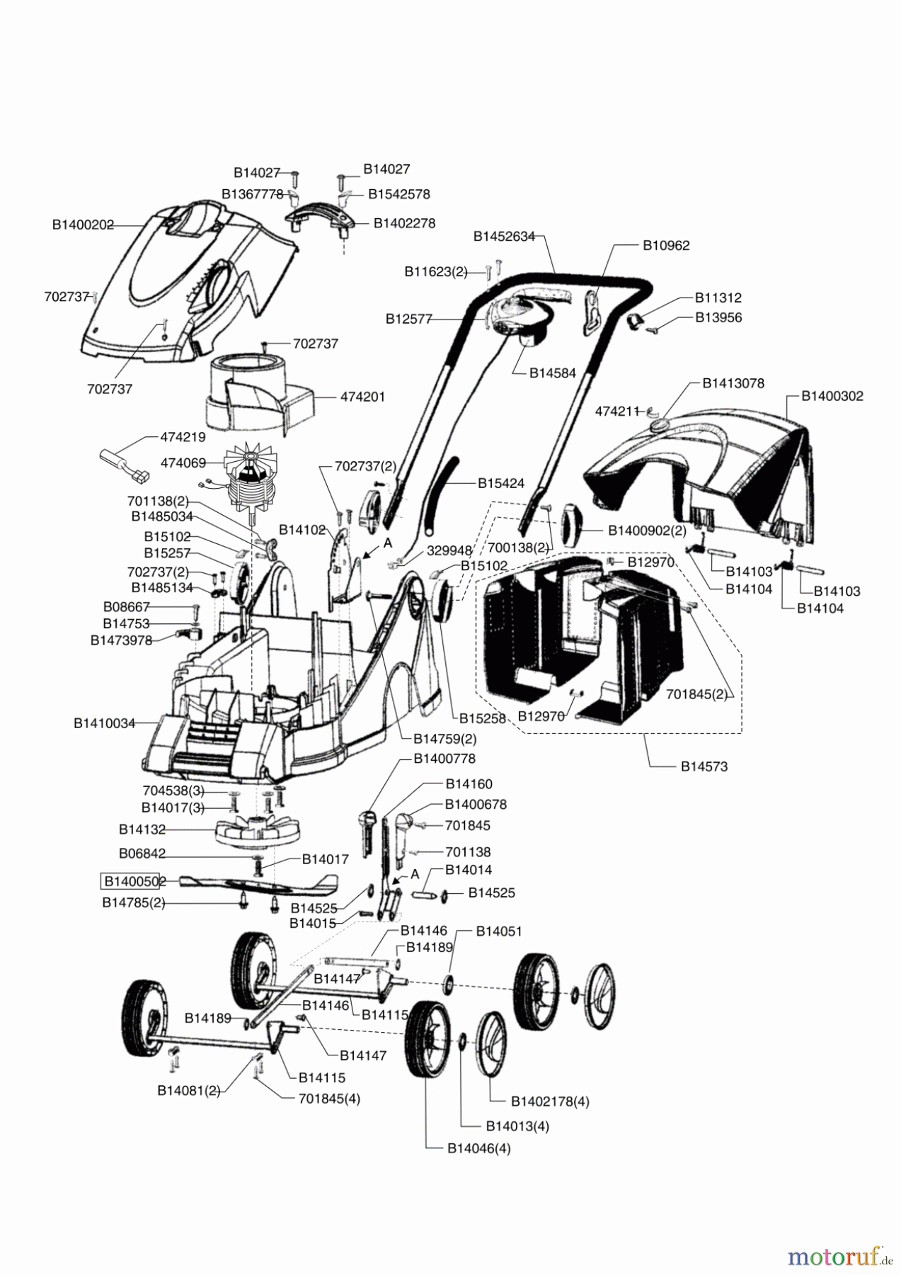 Powerline Gartentechnik Elektrorasenmäher 3300 E Seite 1