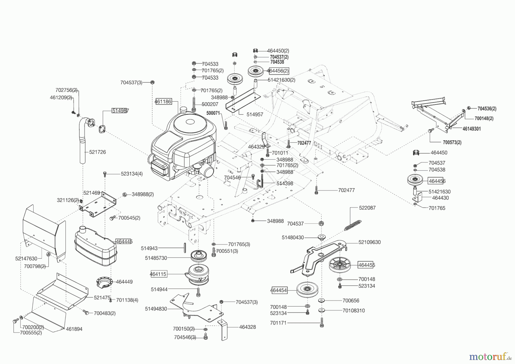 Powerline Gartentechnik Rasentraktor T 15-102 HD (F) ab 01/2011 Seite 4