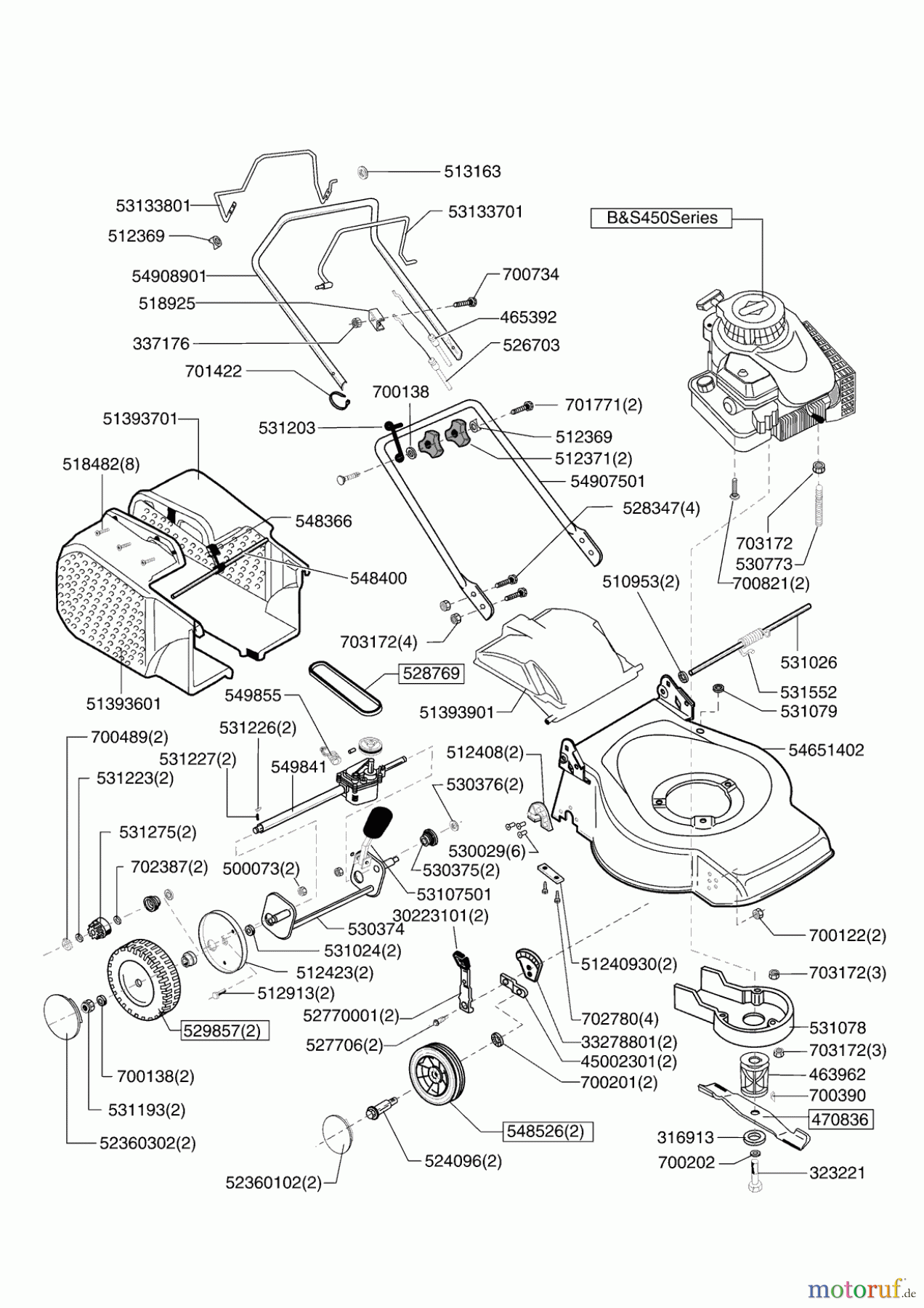 GardensBest Gartentechnik Benzinrasenmäher 46 BR ab 02/2011 Seite 1